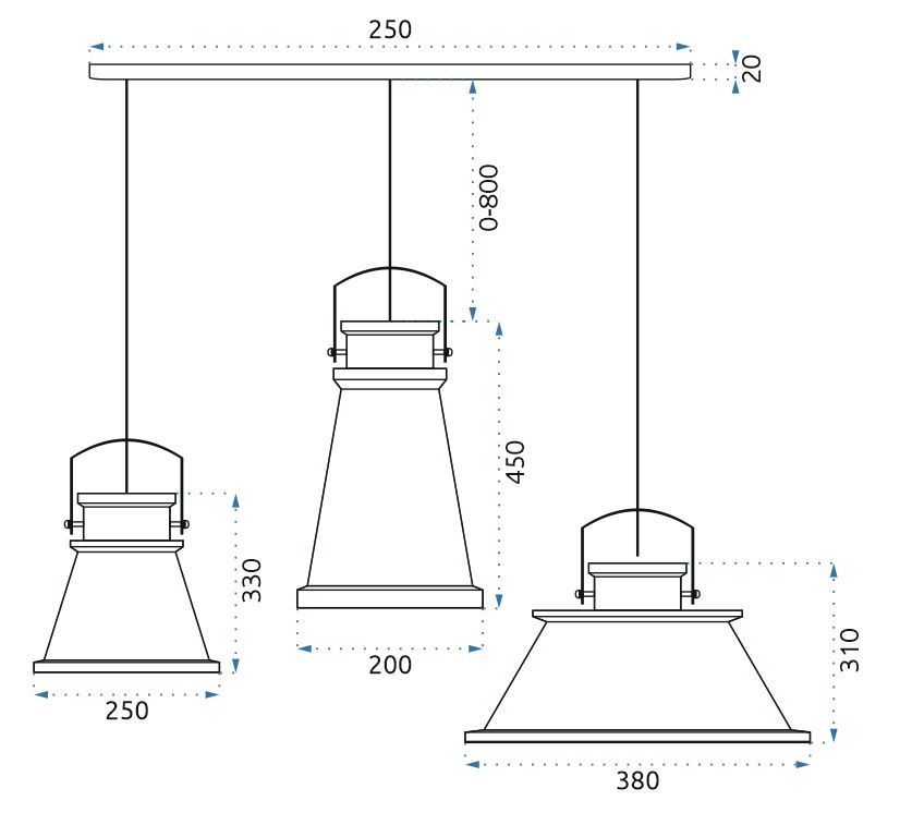 Lampa DE TAVAN ASTI ABC negru / Auriu  11