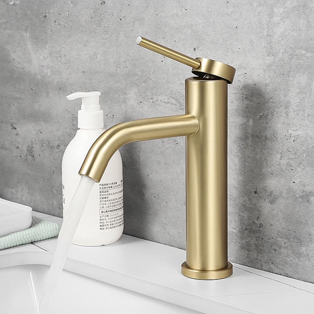 Robinet Pentru Lavoar Rea Clif Gold Brush  2