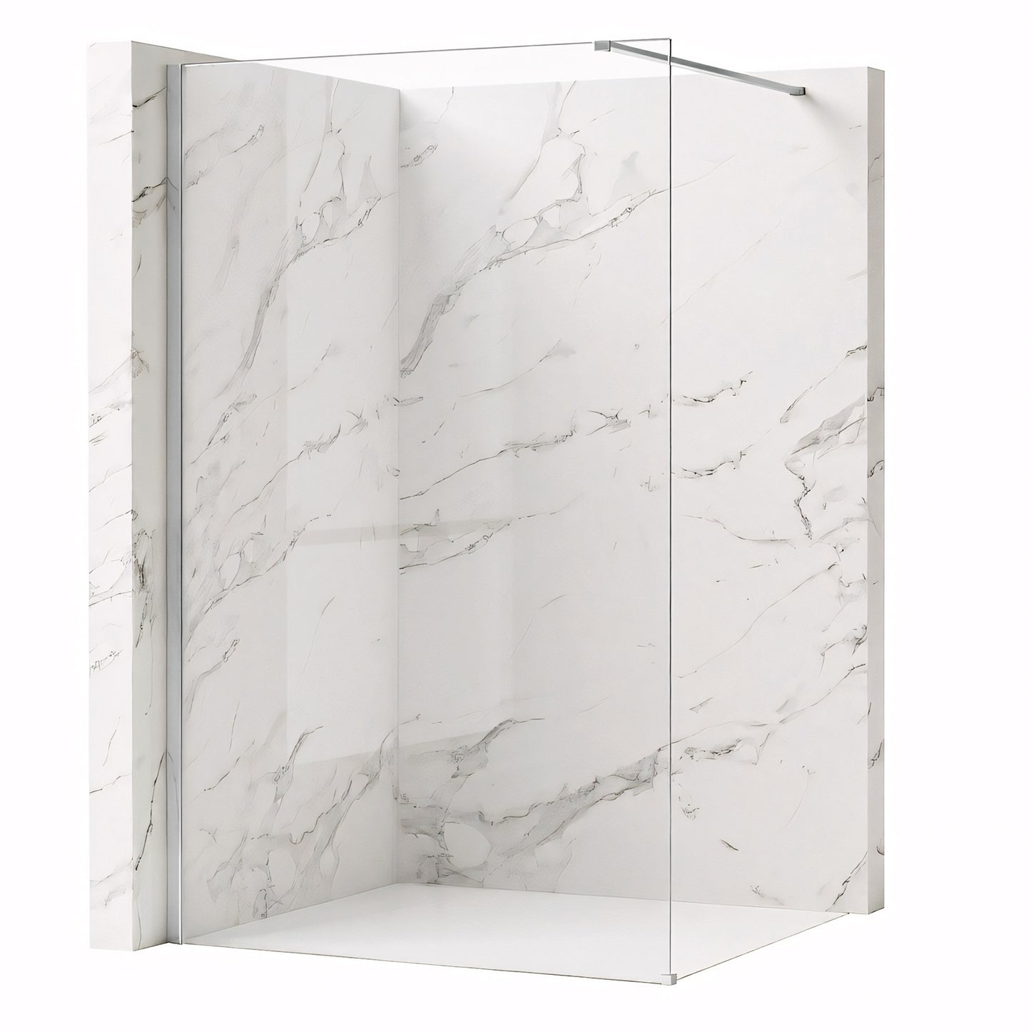 Paravan De Dus Rea Flexi Transparent / Chrome 110  1