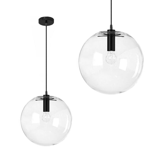 Lustra suspendată din sticlă Lassi Black 30 cm  1