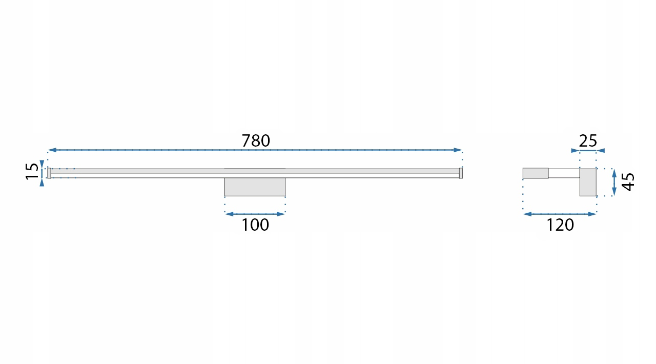 APLICA de baie LED pentru oglinda 15W 68,5CM APP370-1W Crom  6