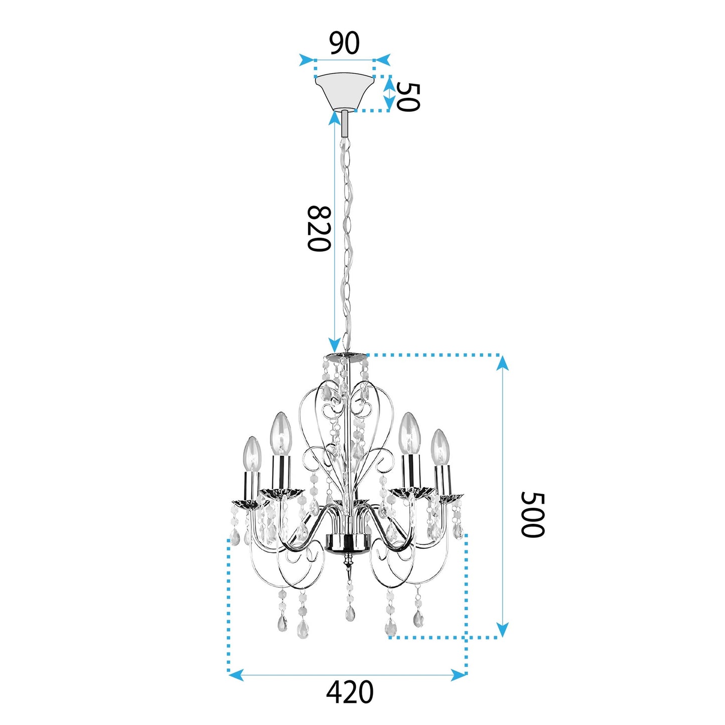 Lampă Suspendată Ebt010-5cp Black  8