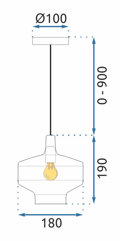 Lampă Suspendată APP1122-1CP Black  7