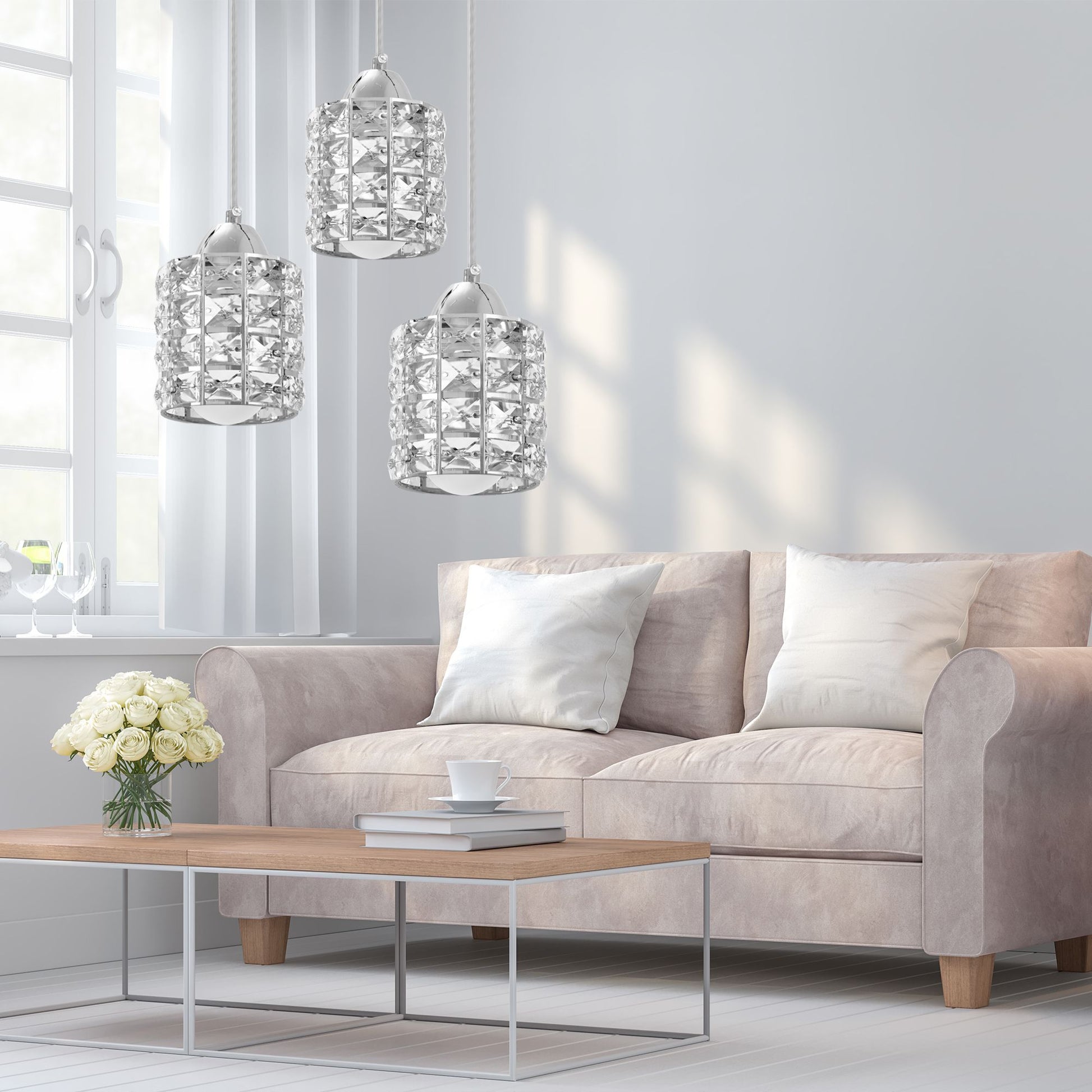 Plafoniera din cristal argintie APP728-3CP 6