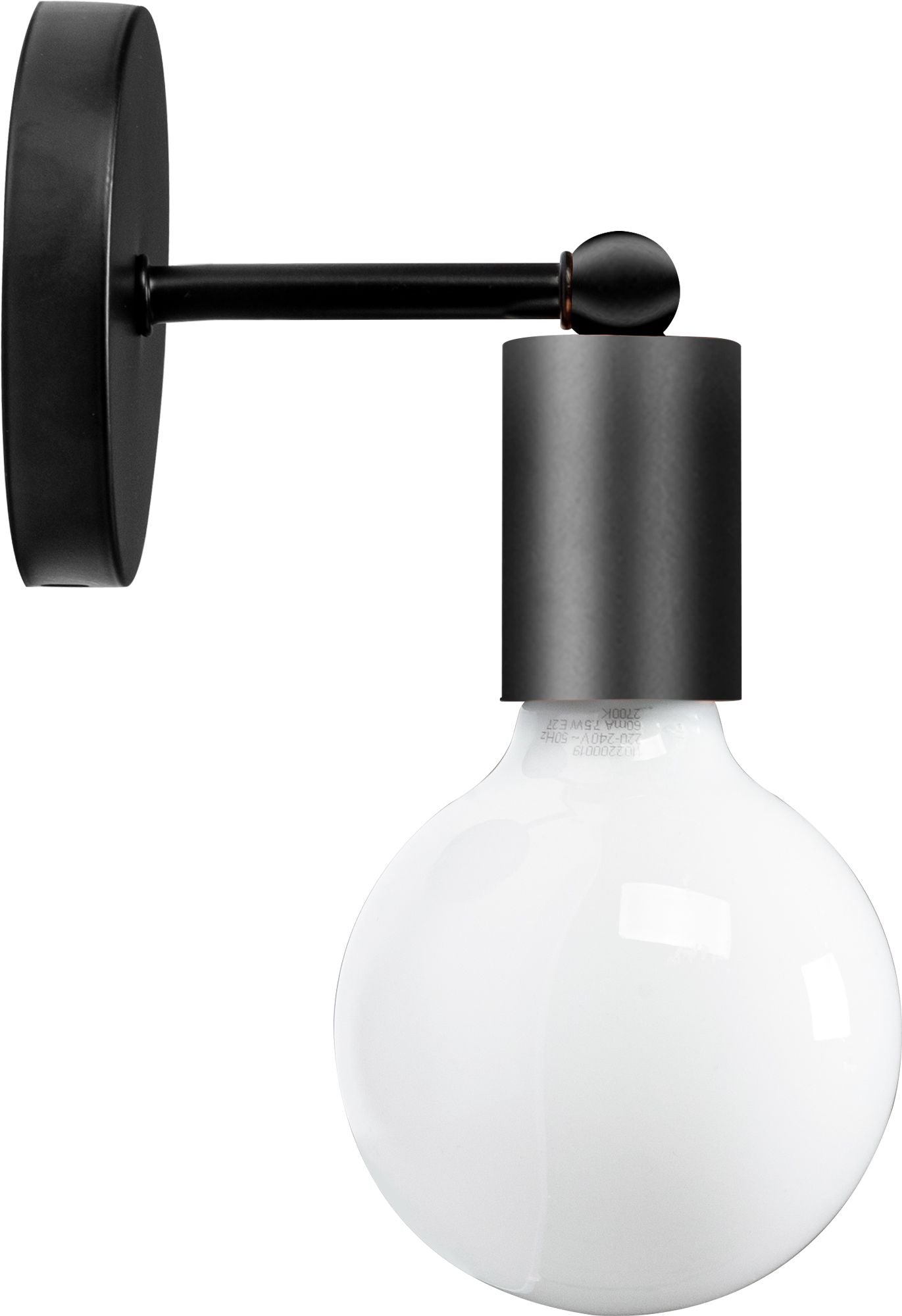 Lampă de perete din metal Mat negru 392205  1