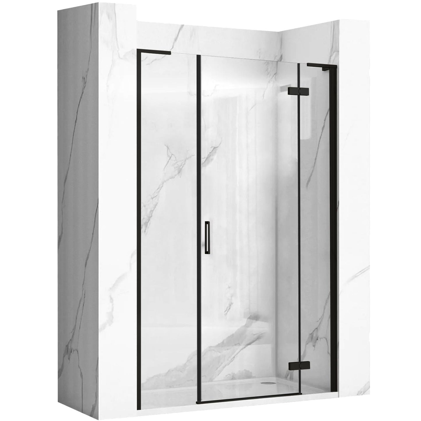 Ușă de duș Rea Hugo 130 Black  1