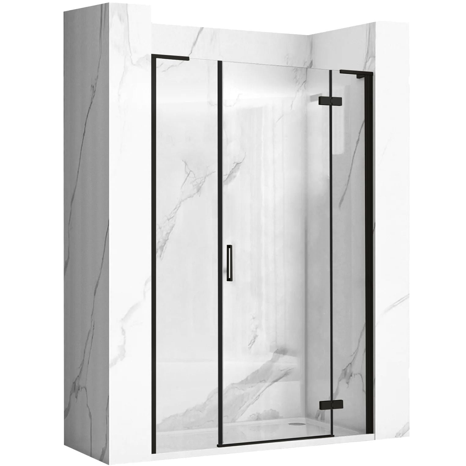 Ușă de duș Rea Hugo 130 Black  1