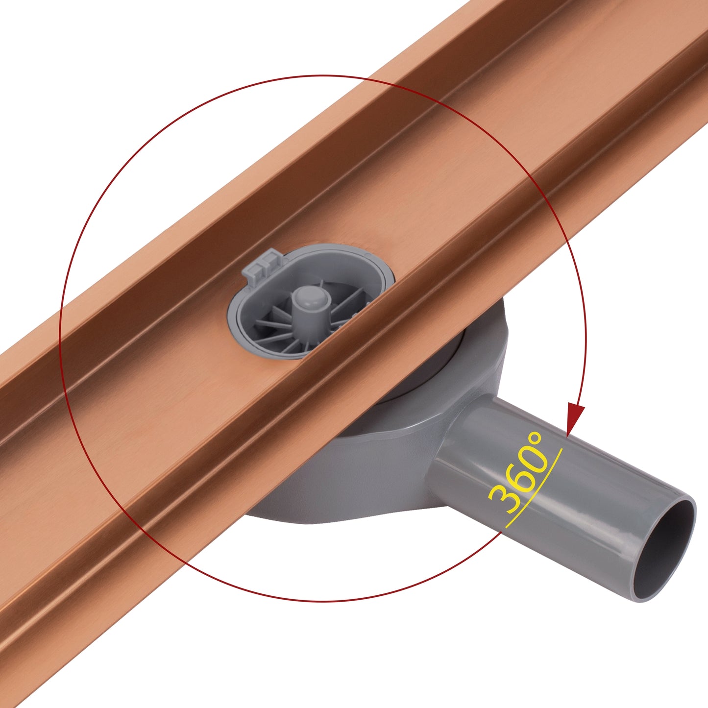 Rigola Dus Rea Neox Pro Brushed Copper 80  11
