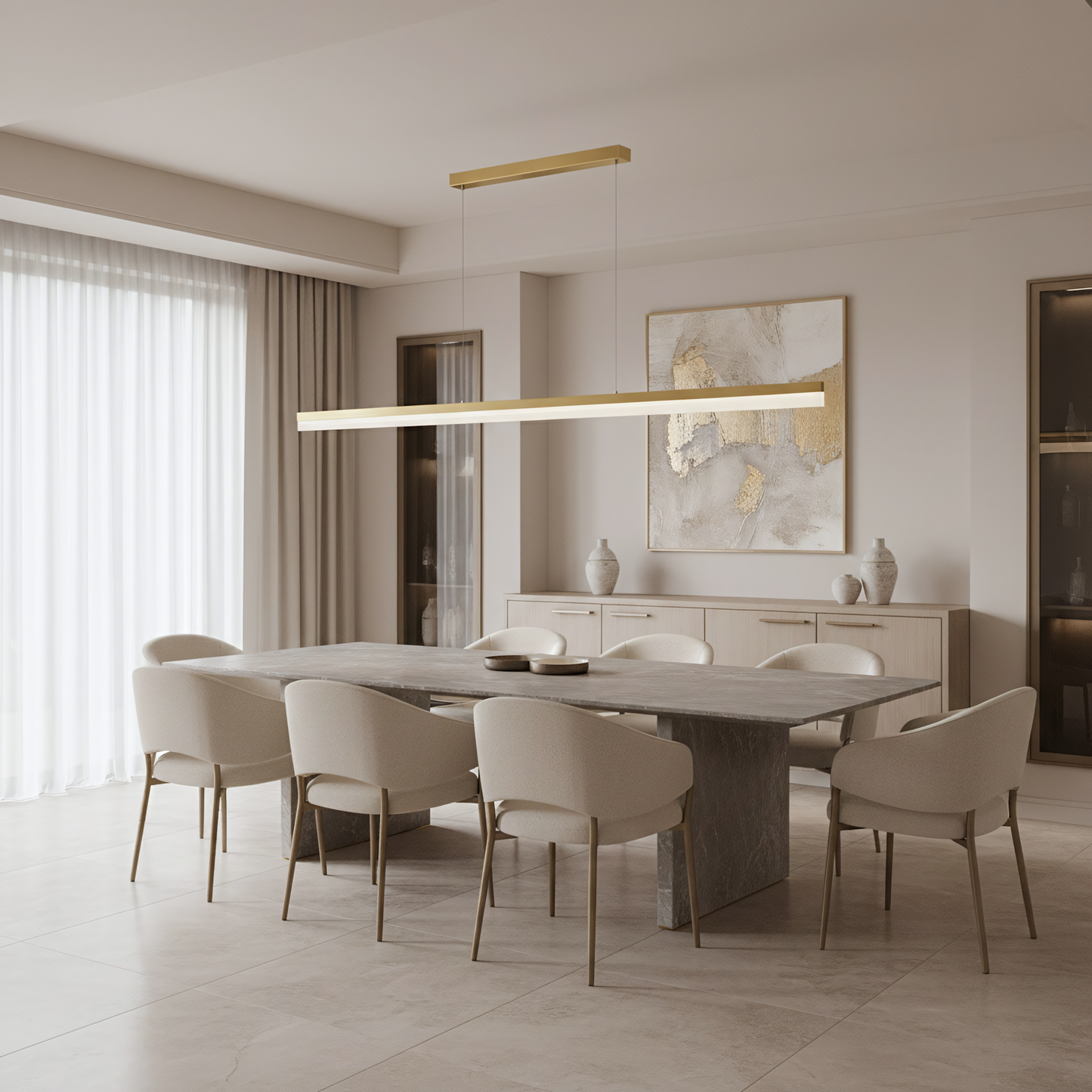 Lampă Suspendată Led App1697-cp 200 Cm Brush Gold  7