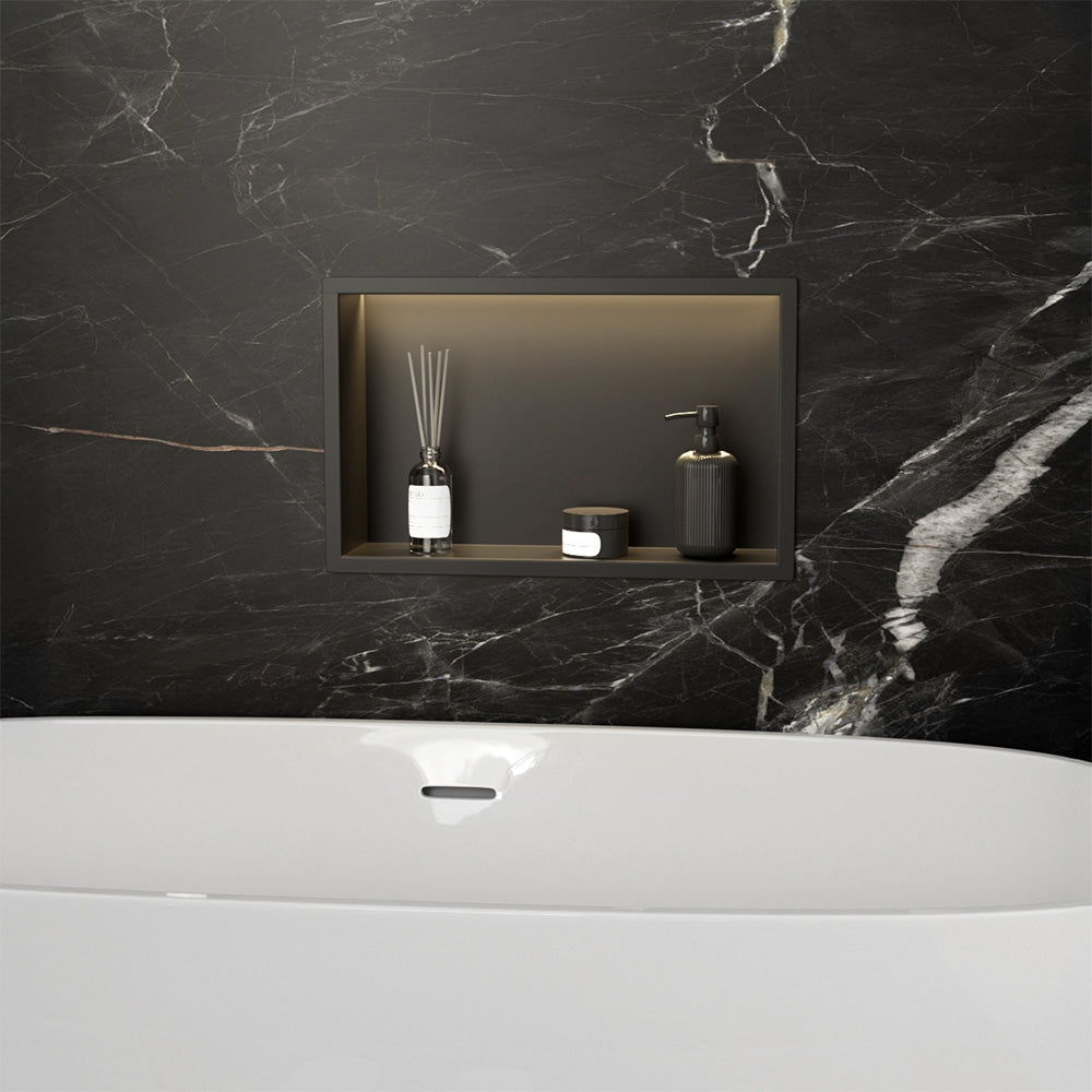 Raft Baie Incastrat Perete Led 30x45 Black  5