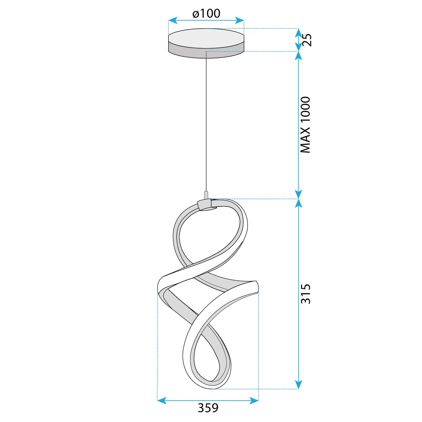 Lampă Suspendată Led G074-1cp Gold  7