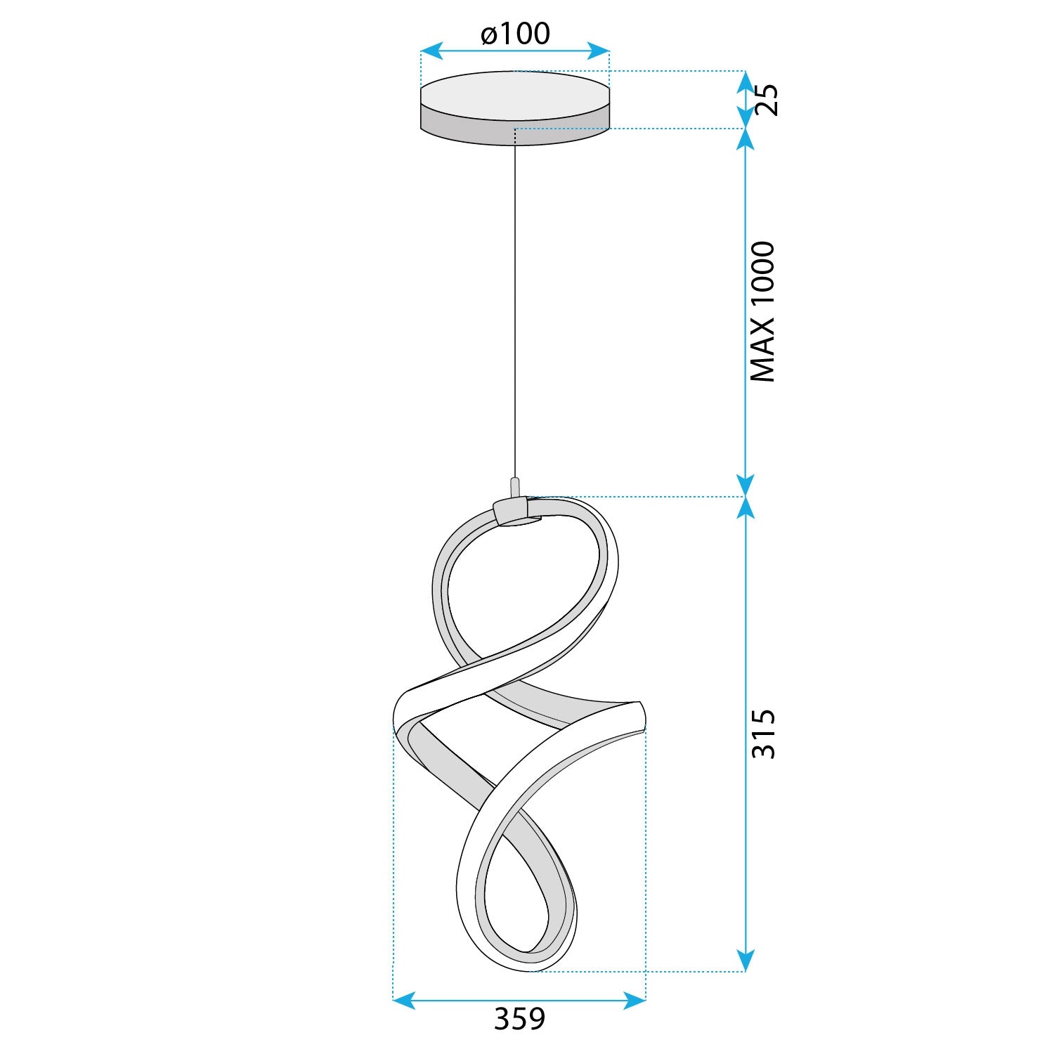 Lampă Suspendată Led G074-1cp Gold  7