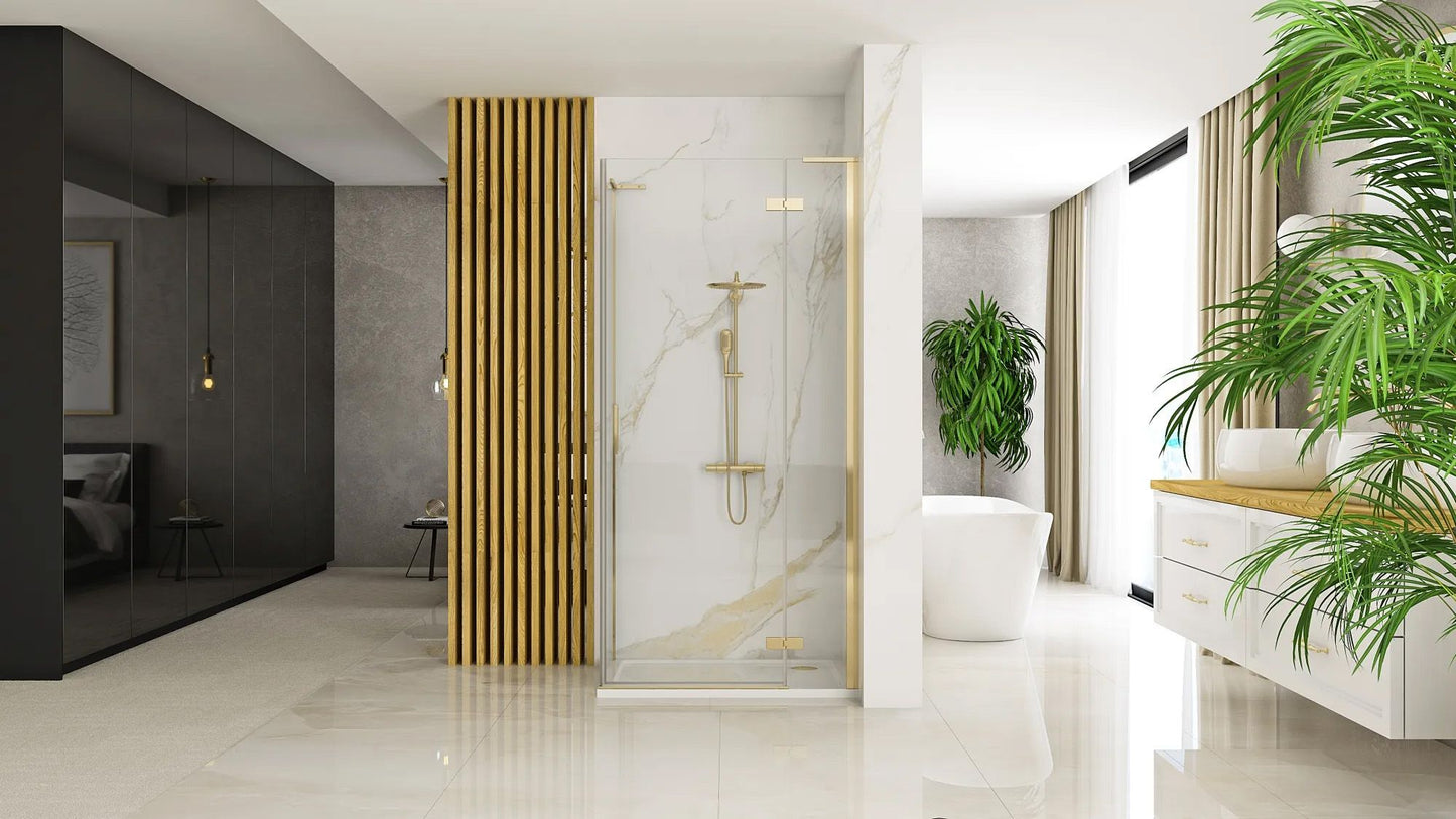 Cabina dus REA Hugo 100x90 Gold Brush  4