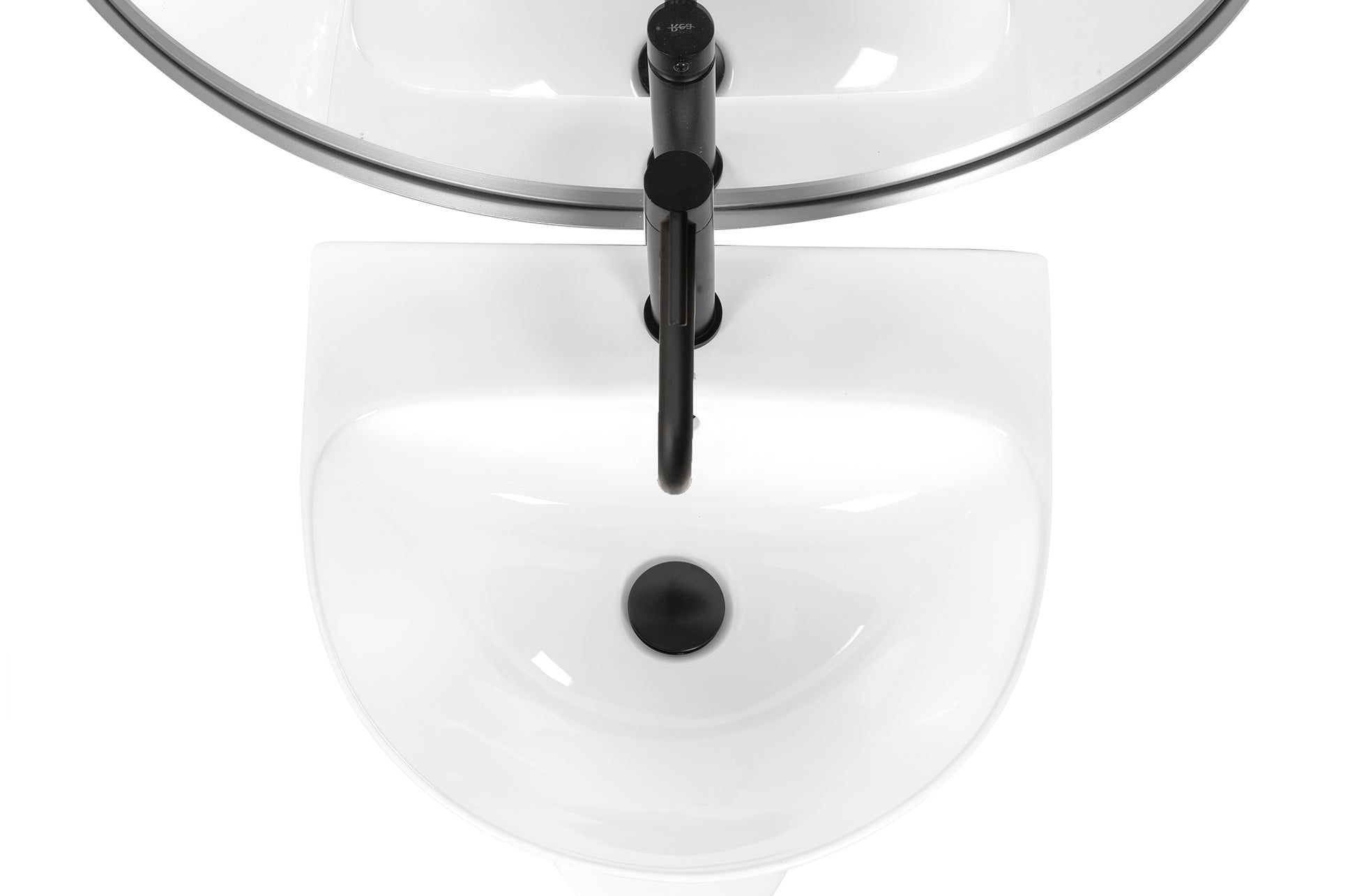 Lavoar De Podea Freestanding Rea Rita Slim Alb  2