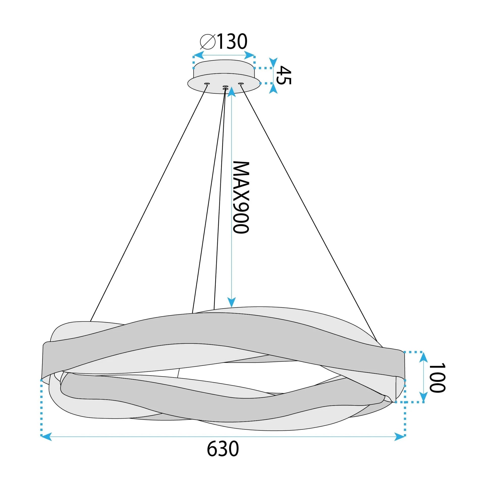 lampă suspendată LED APP1802-CP Brush Gold  9