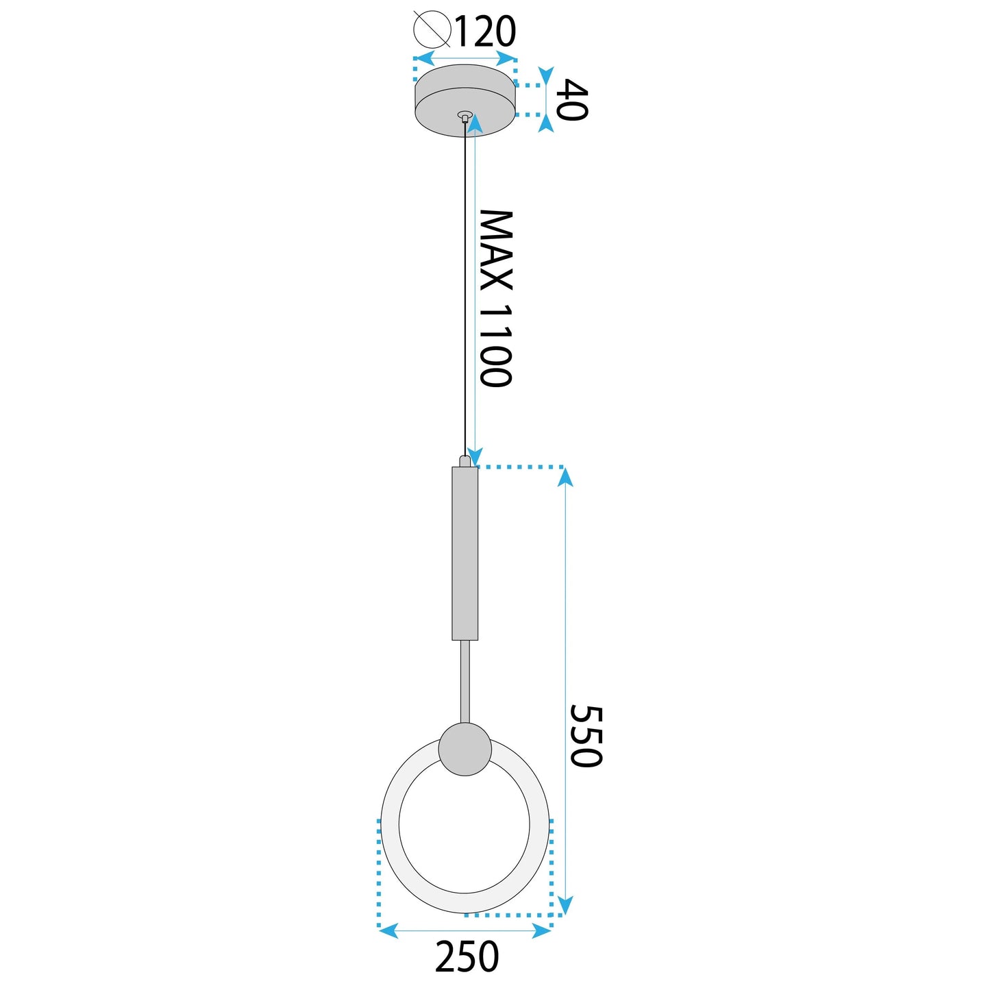 Lampă suspendată LED LHJ059-1CP Brush Gold  9
