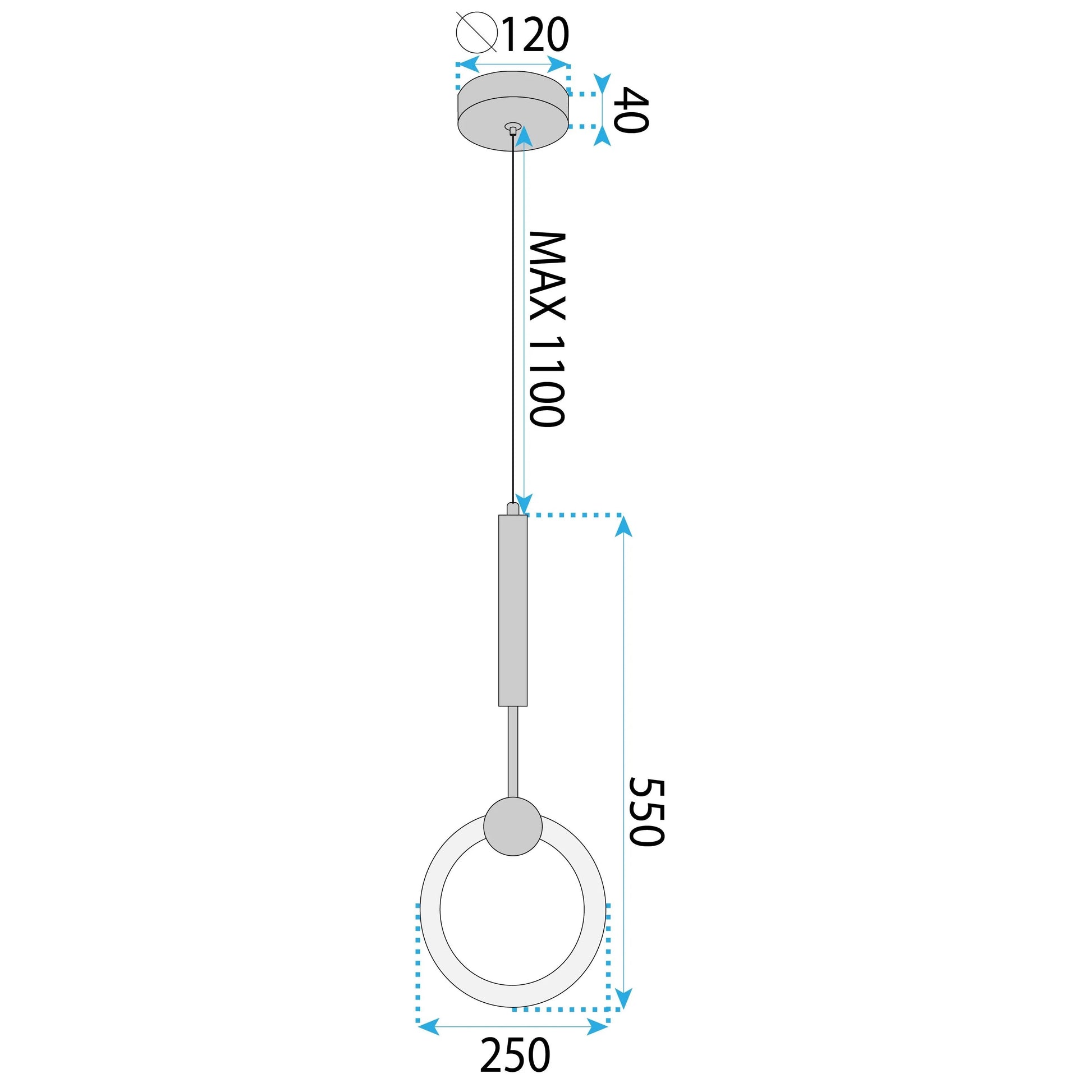 Lampă suspendată LED LHJ059-1CP Brush Gold  9