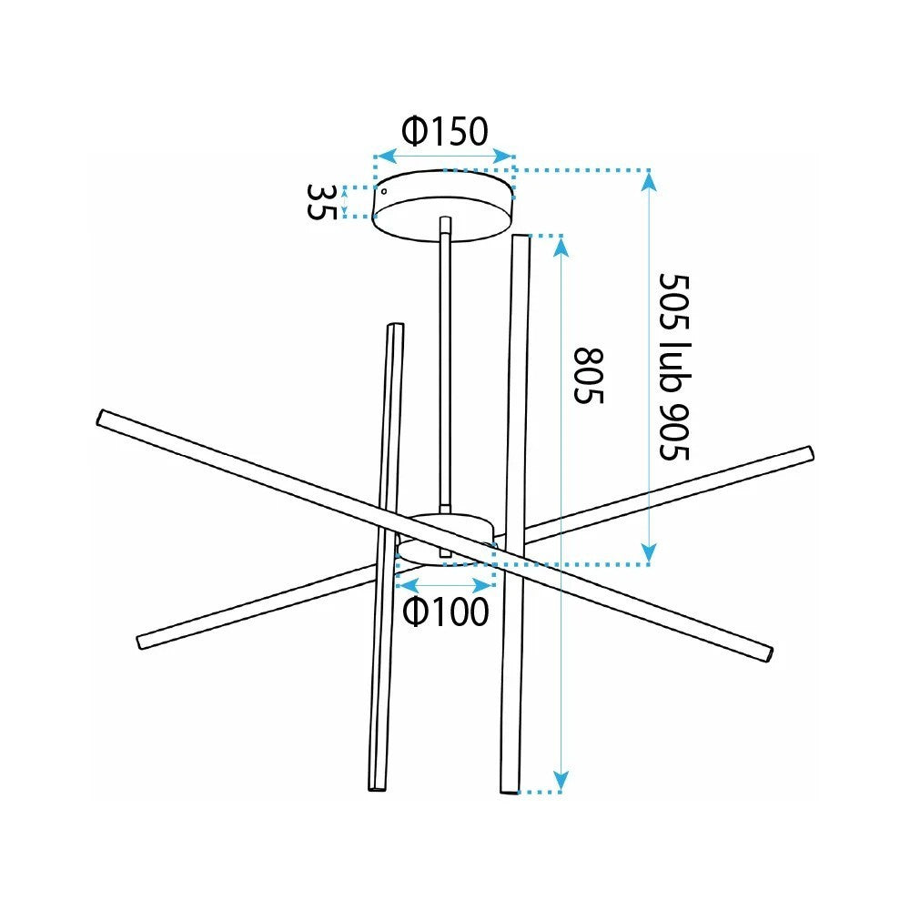 Lampă de tavan LED APP1929-CP Black  9