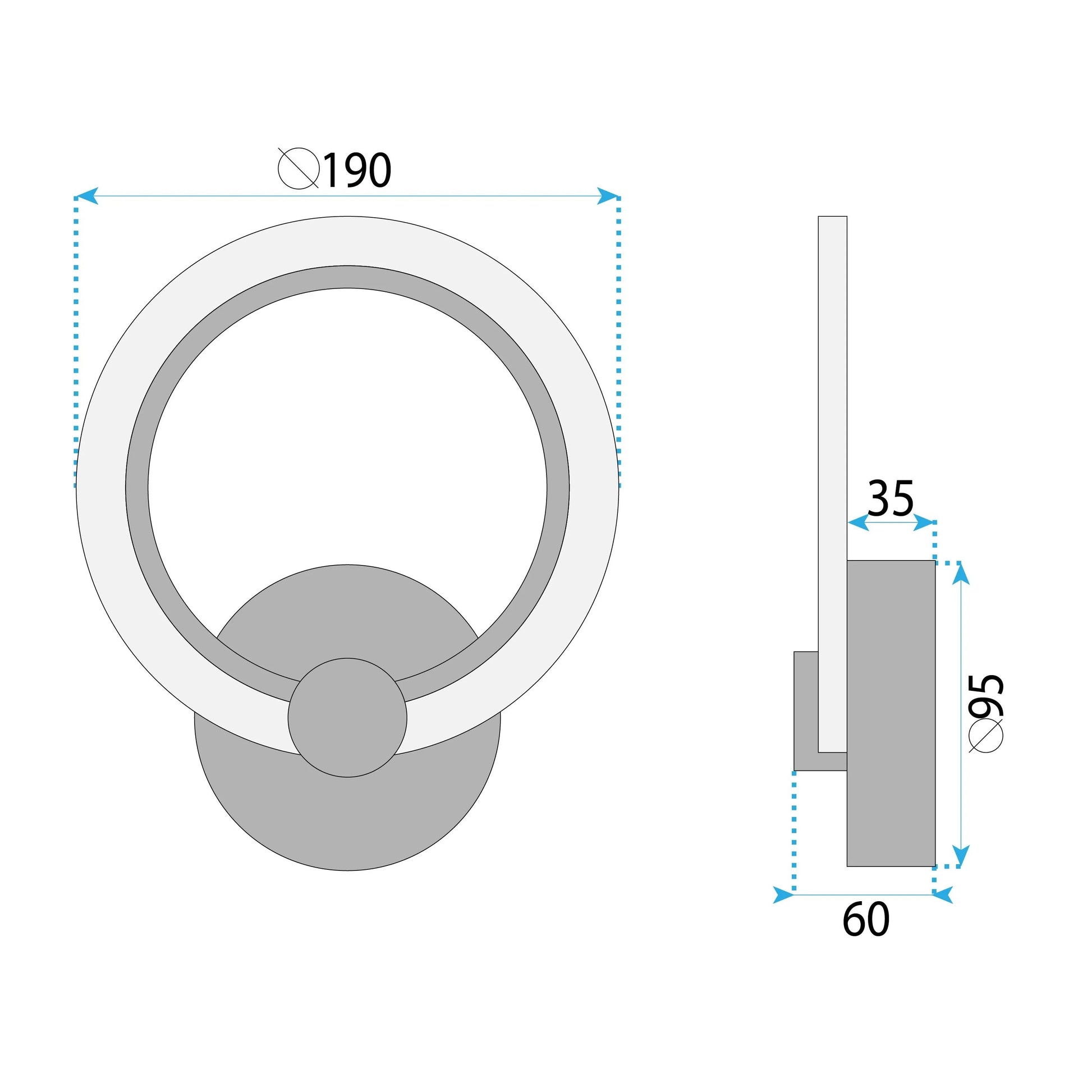 APLICĂ DE PERETE LED LHJ067-W CHROME  9