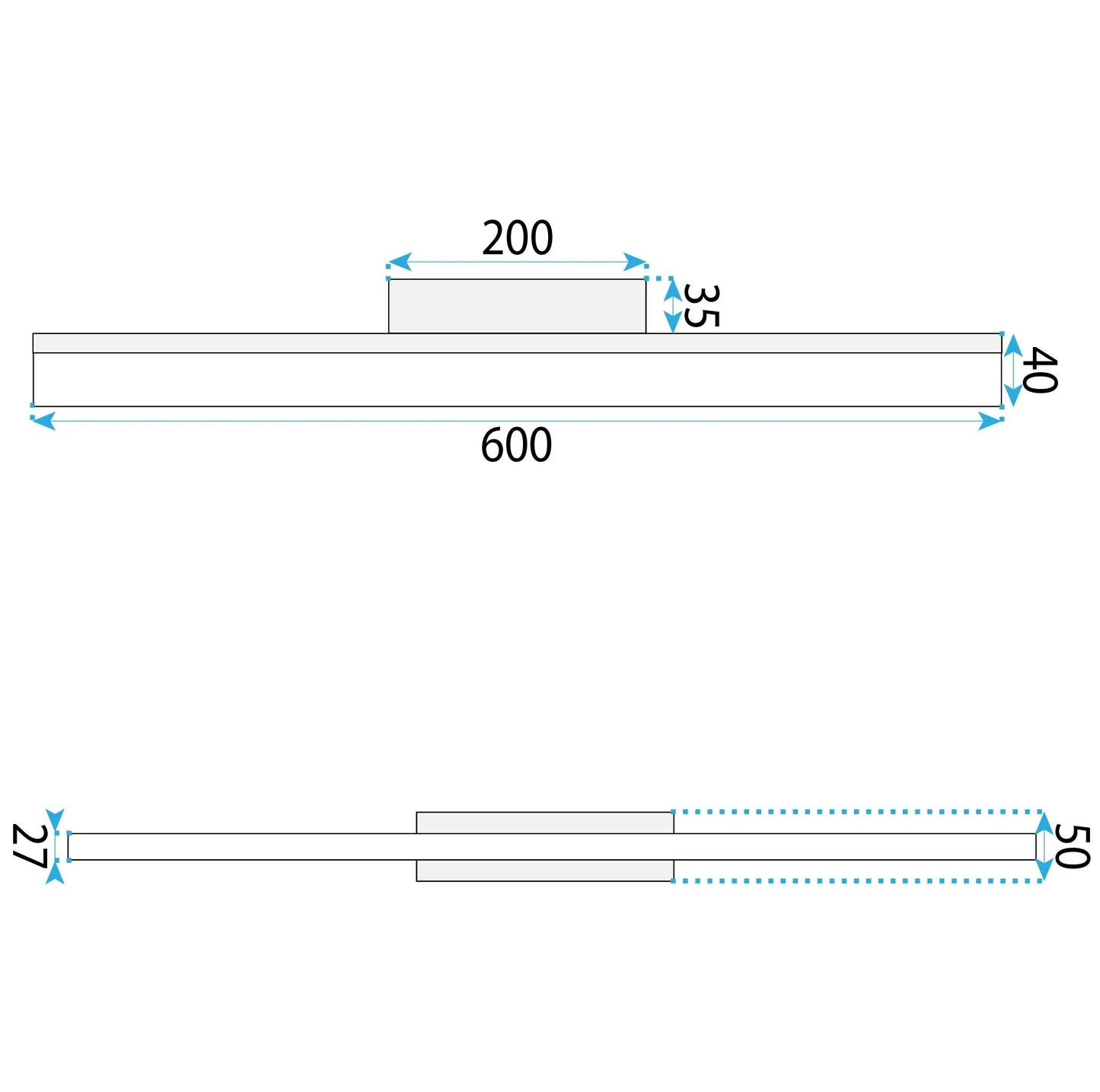 Lampa de perete LED 60CM APP1849-1W GOLD  9