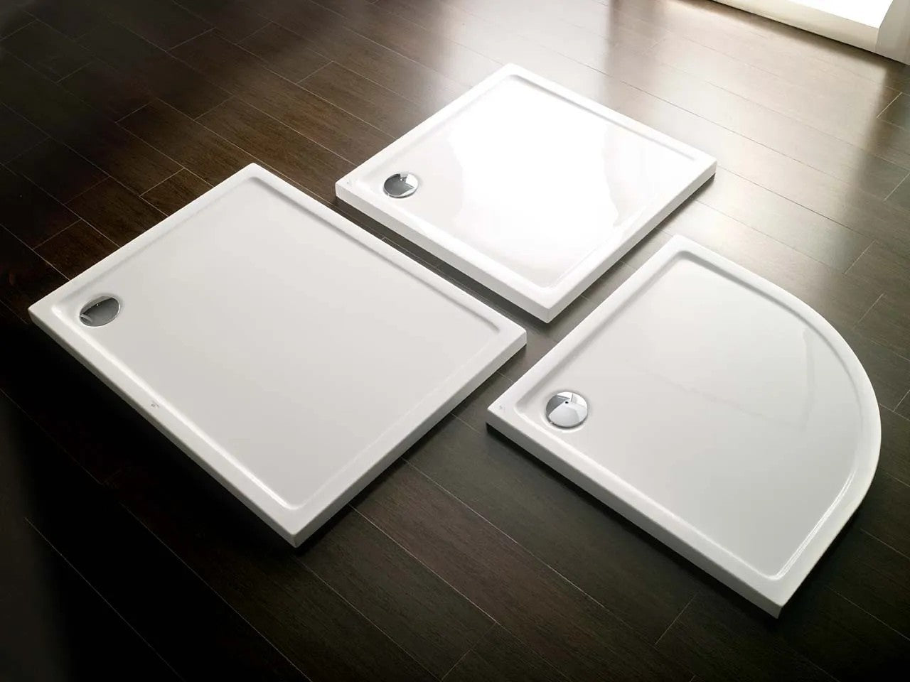 Cada pentru dus din acril Rea Savoy alb  90x90 Capac cupru periat 9