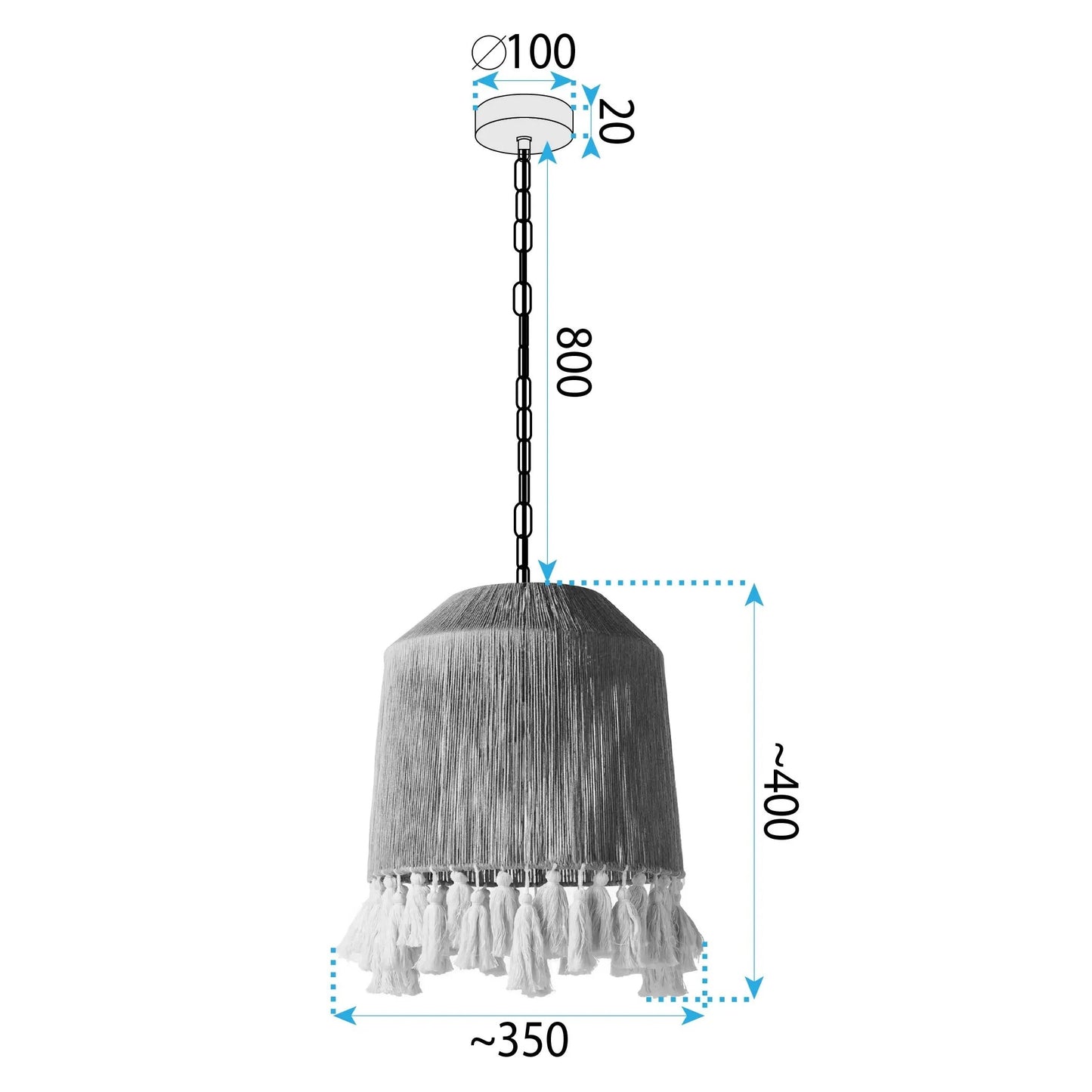 lampă suspendată APP1734-1CP 30 cm  9