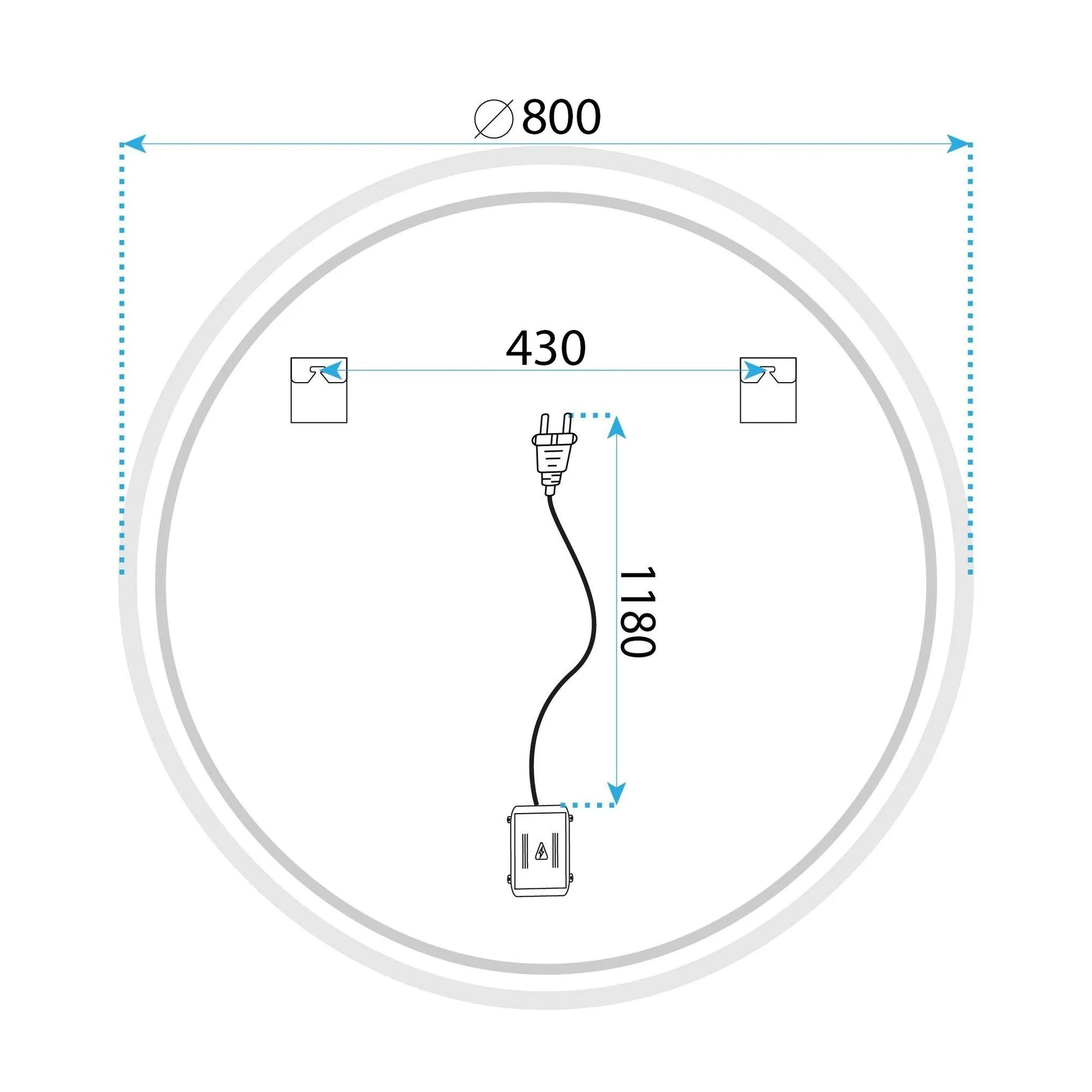 Oglindă LED SOFT 80  9