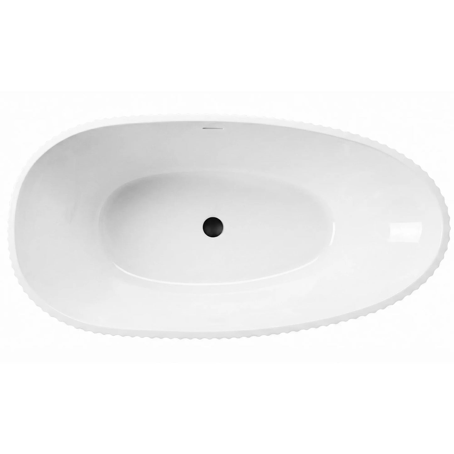 Cadă Acrilică Freestanding Carmen 170 Capac Dop Negru 9