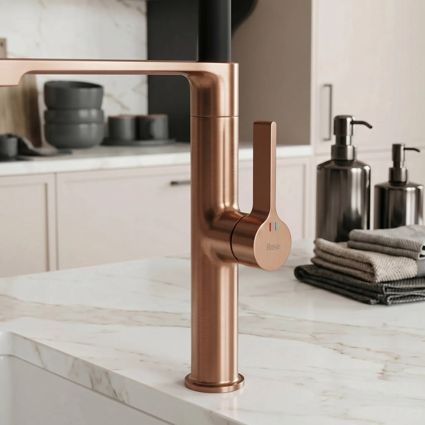Baterie De Bucătărie REA Lago Brush Copper 9