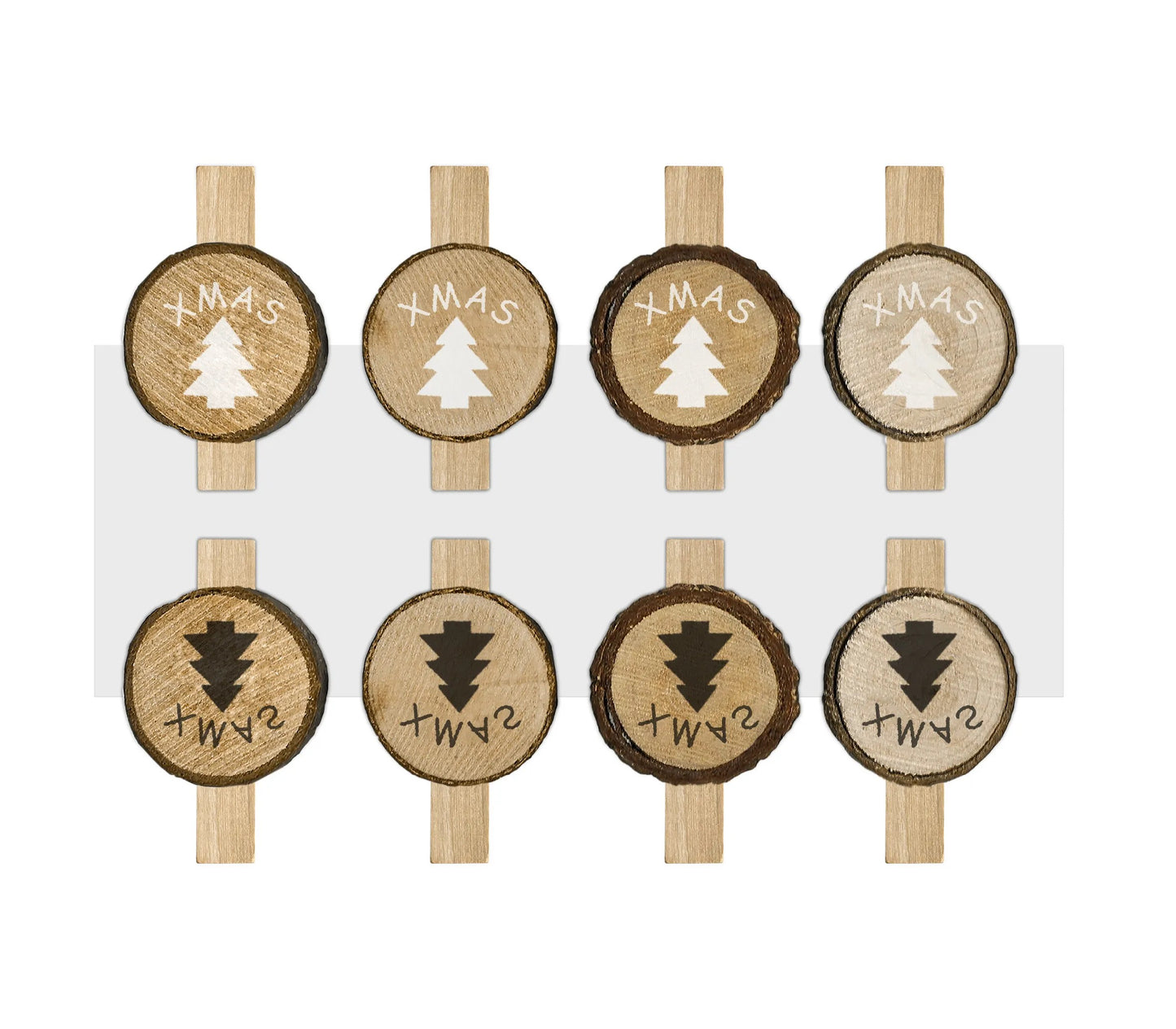 Christmas Decoration Set 8 Wood Tree KL-21X11 9