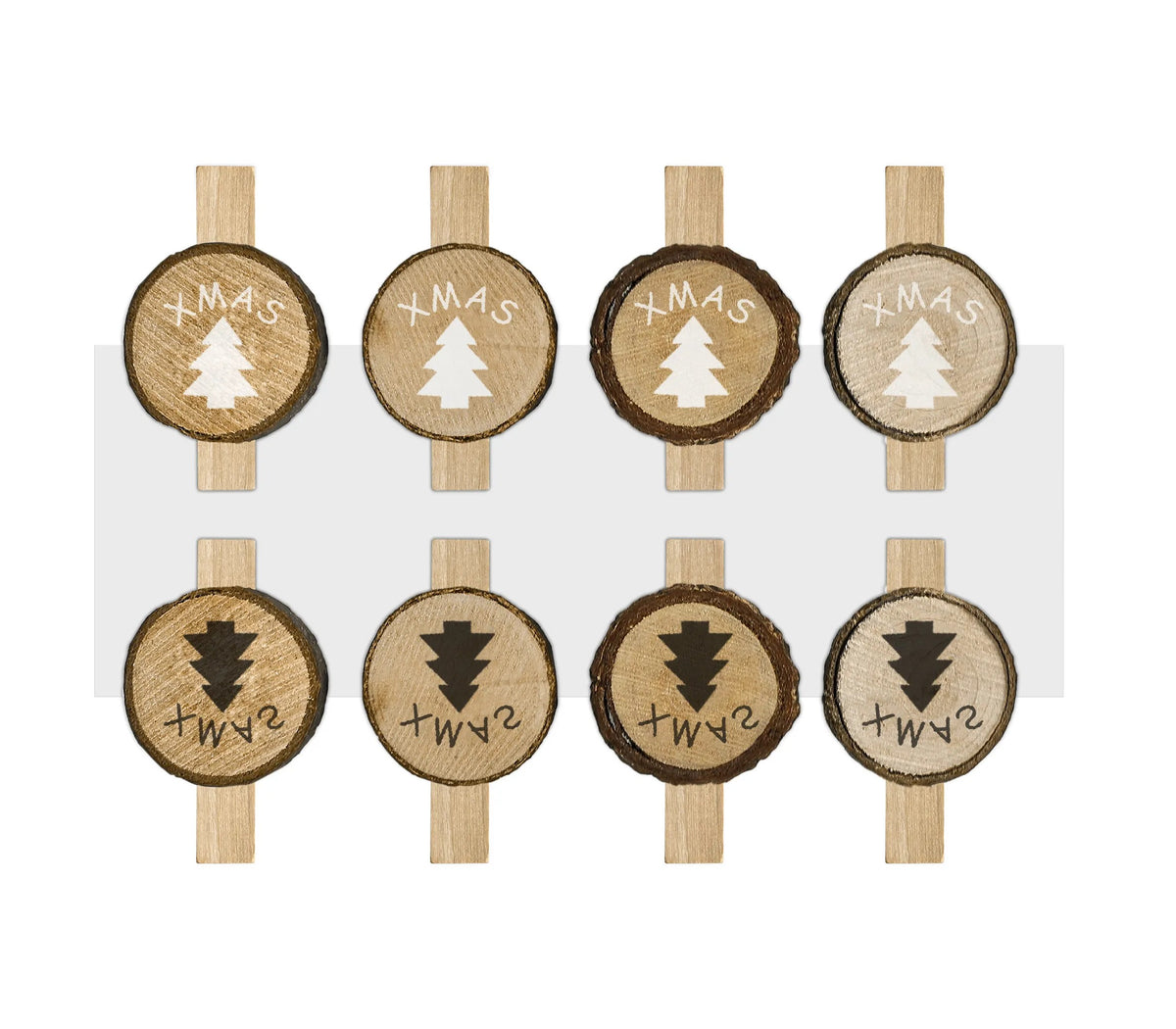 Christmas Decoration Set 8 Wood Tree KL-21X11 9