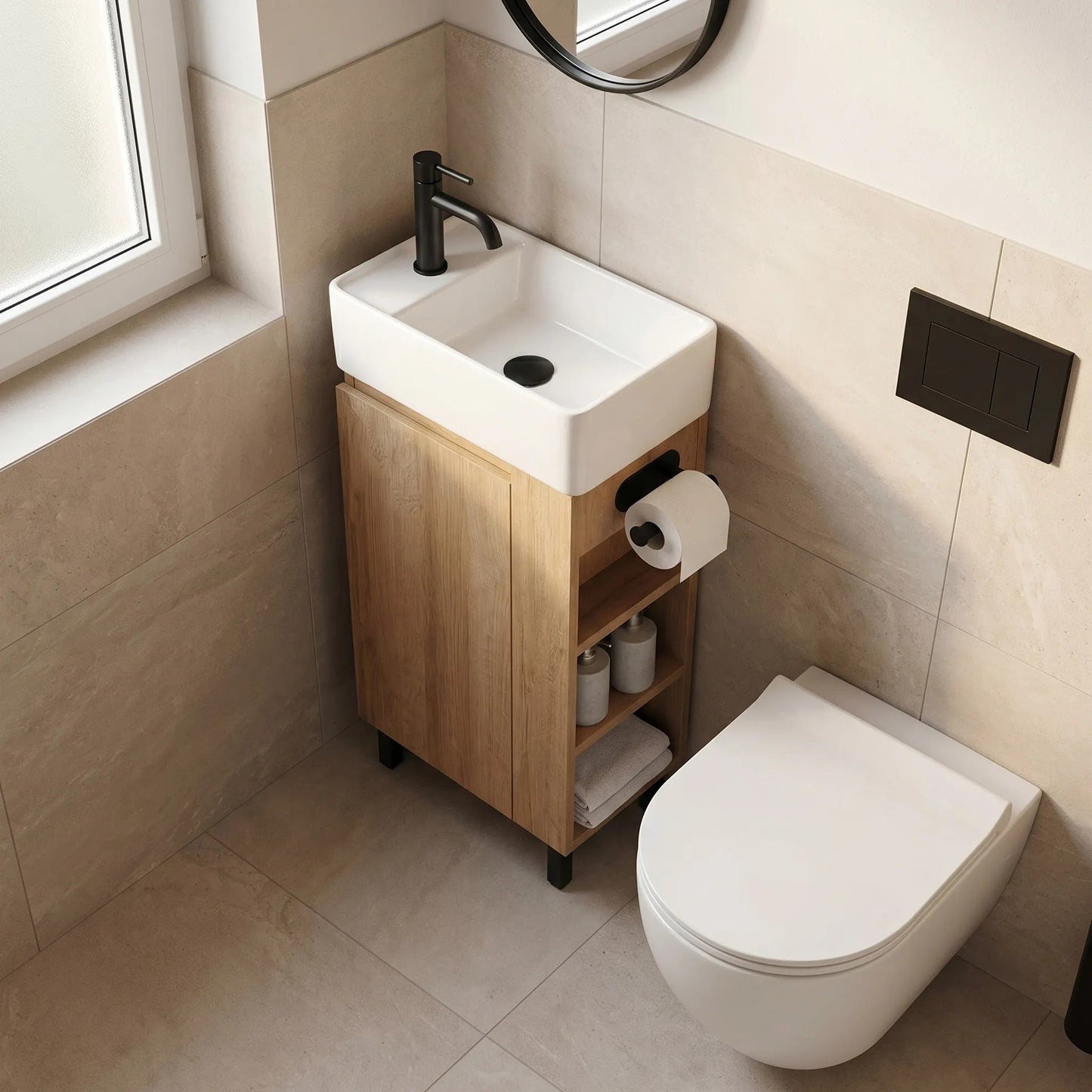 Dulap De Baie Cu Lavoar REA Astra 43cm 9