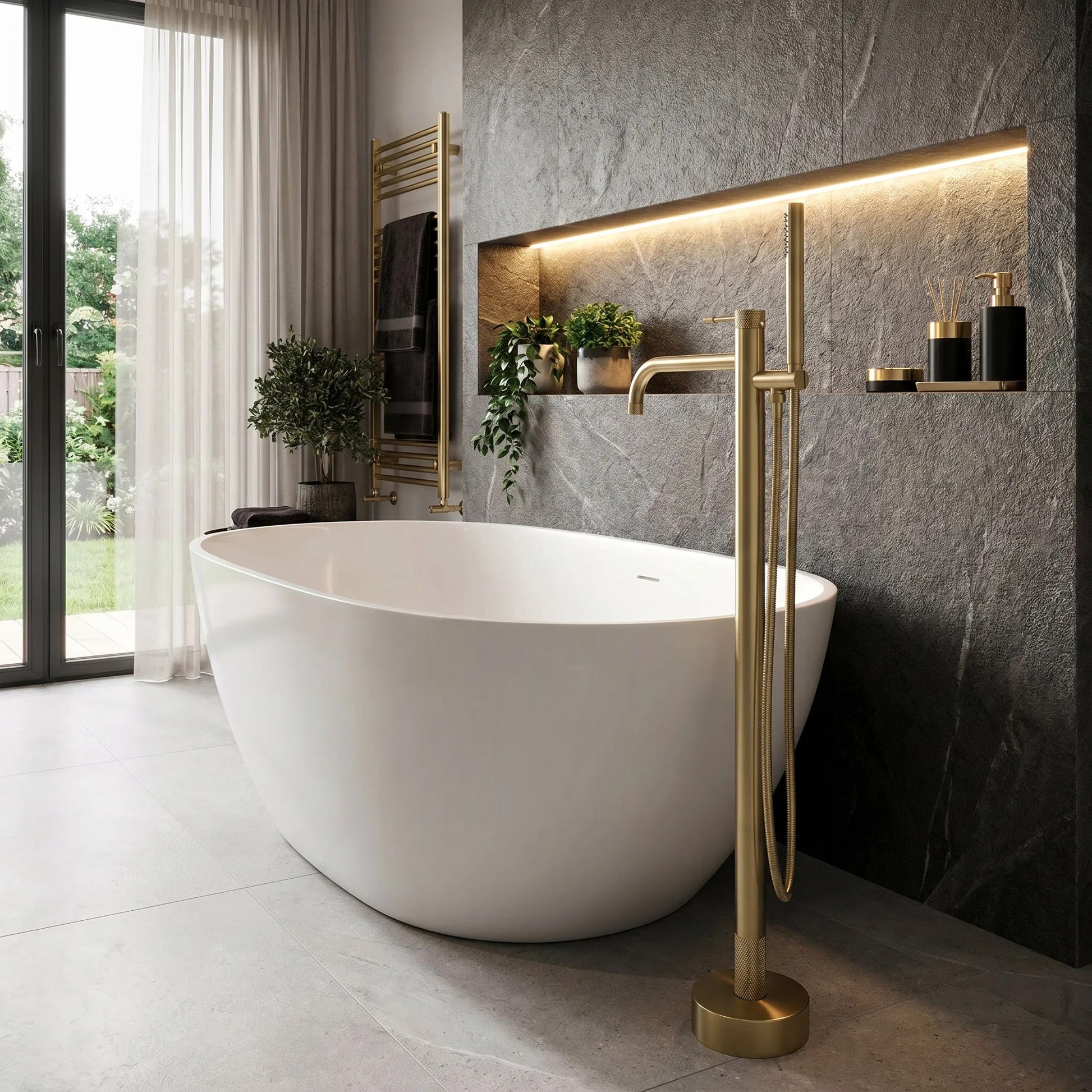 Baterie De Podea Rea Venti Brush Gold 9