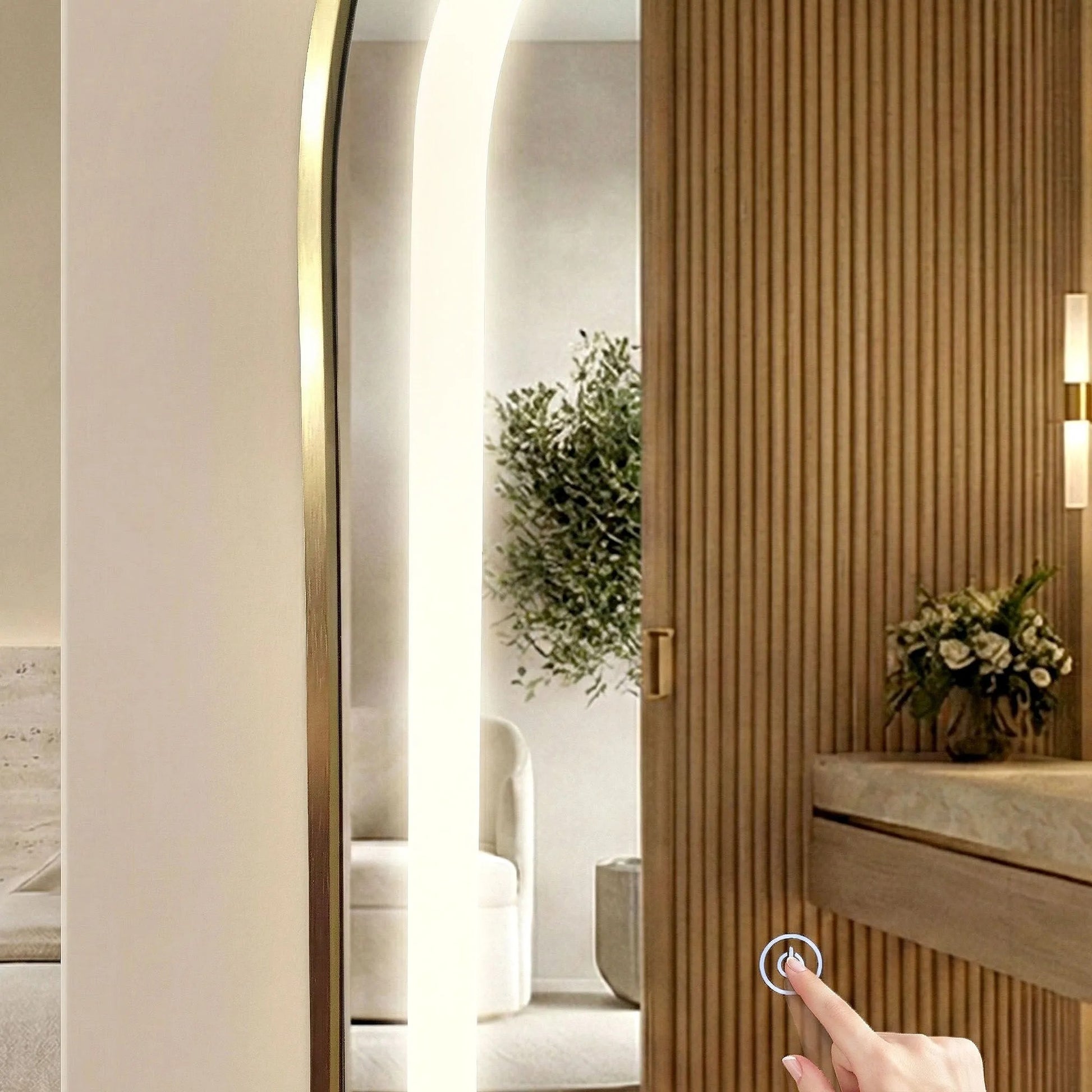 Oglindă LED Orbit 50x160cm Brush Gold 9