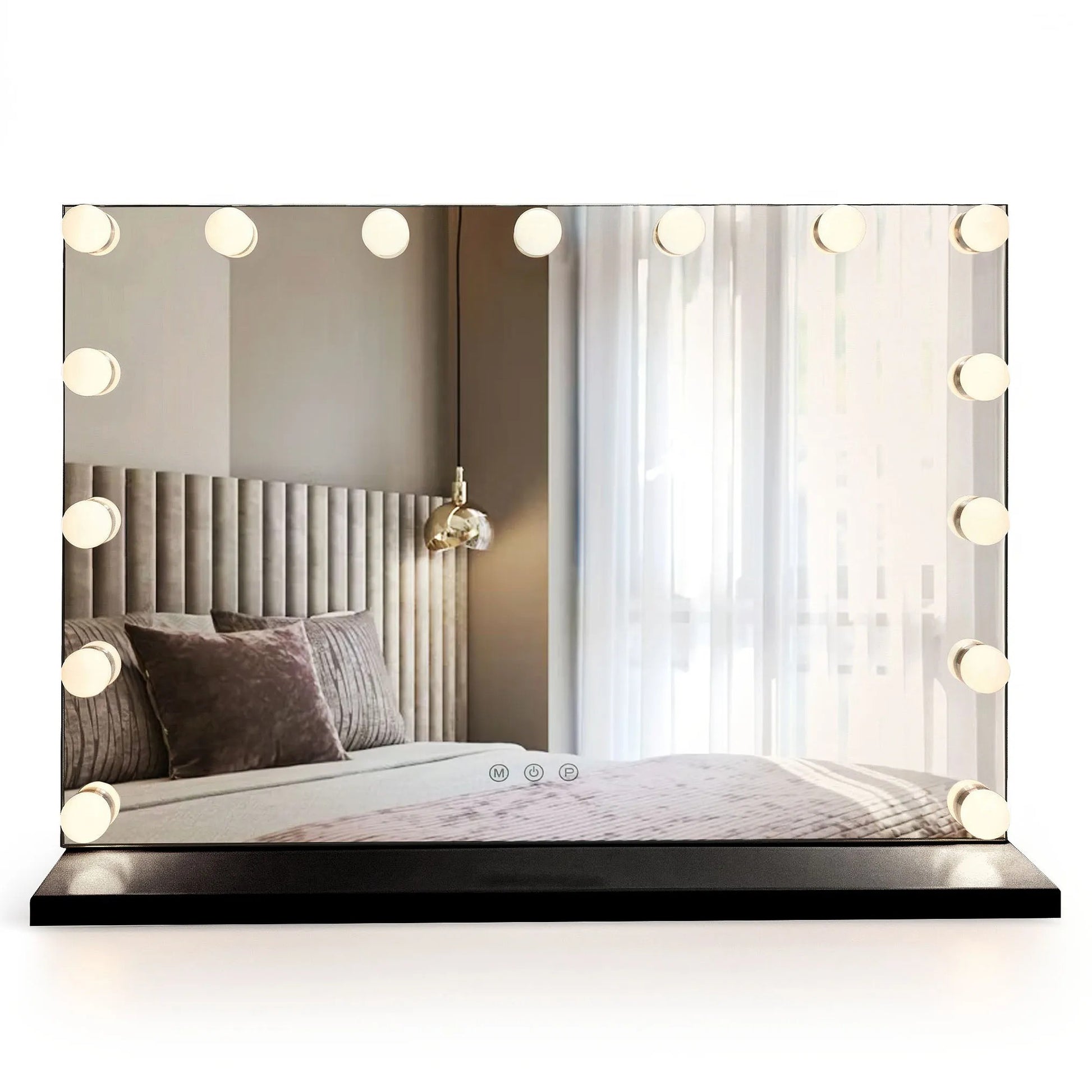 Oglindă LED HOLLYWOOD Black 80x60  9