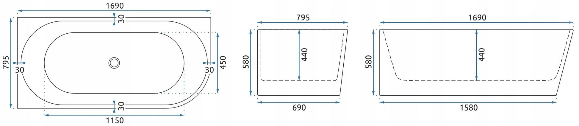 Cada SYDNEY BELLANTO LEFT 170cm Capac dop negru 9