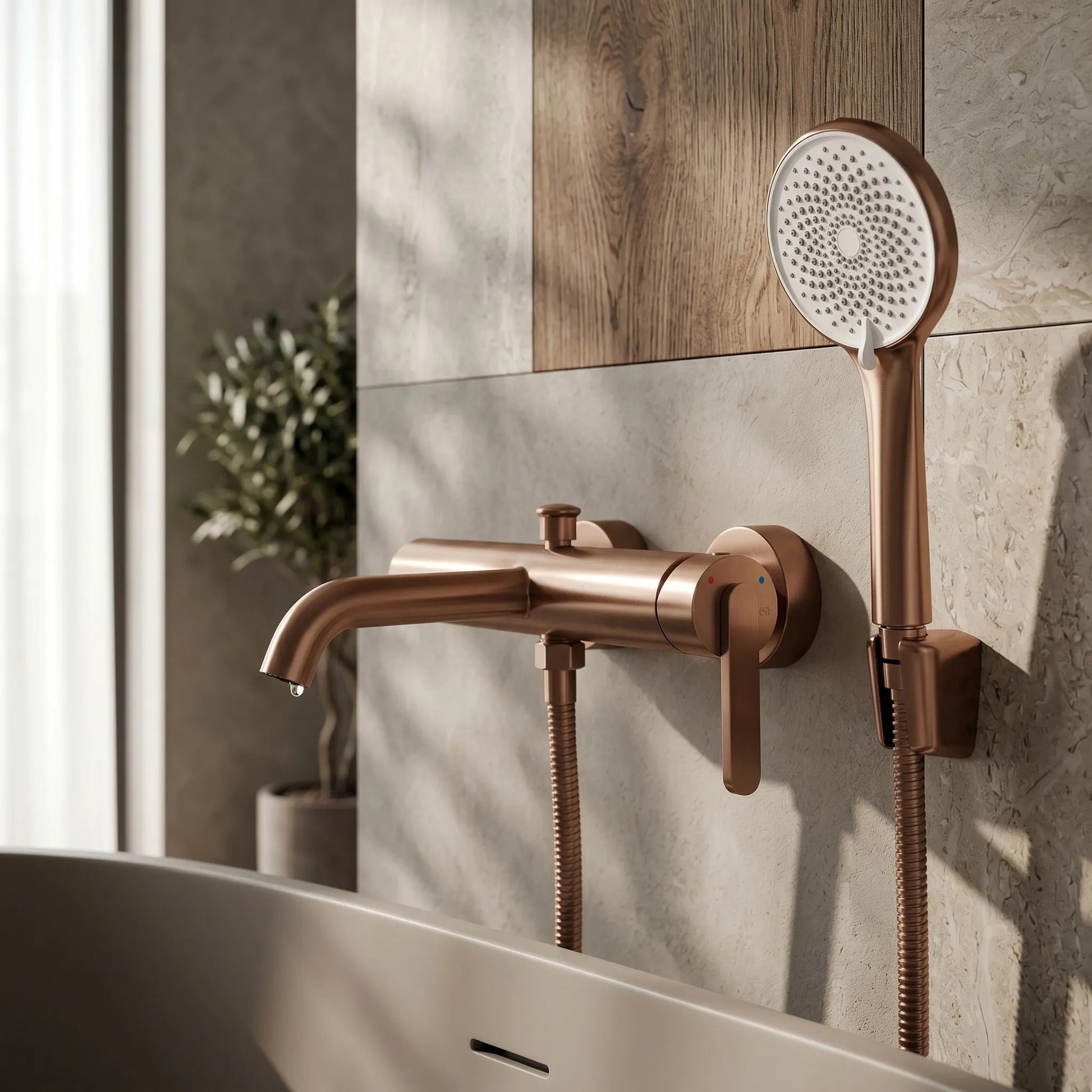 Baterie Pentru Cadă REA Ontario Side Brush Copper 9