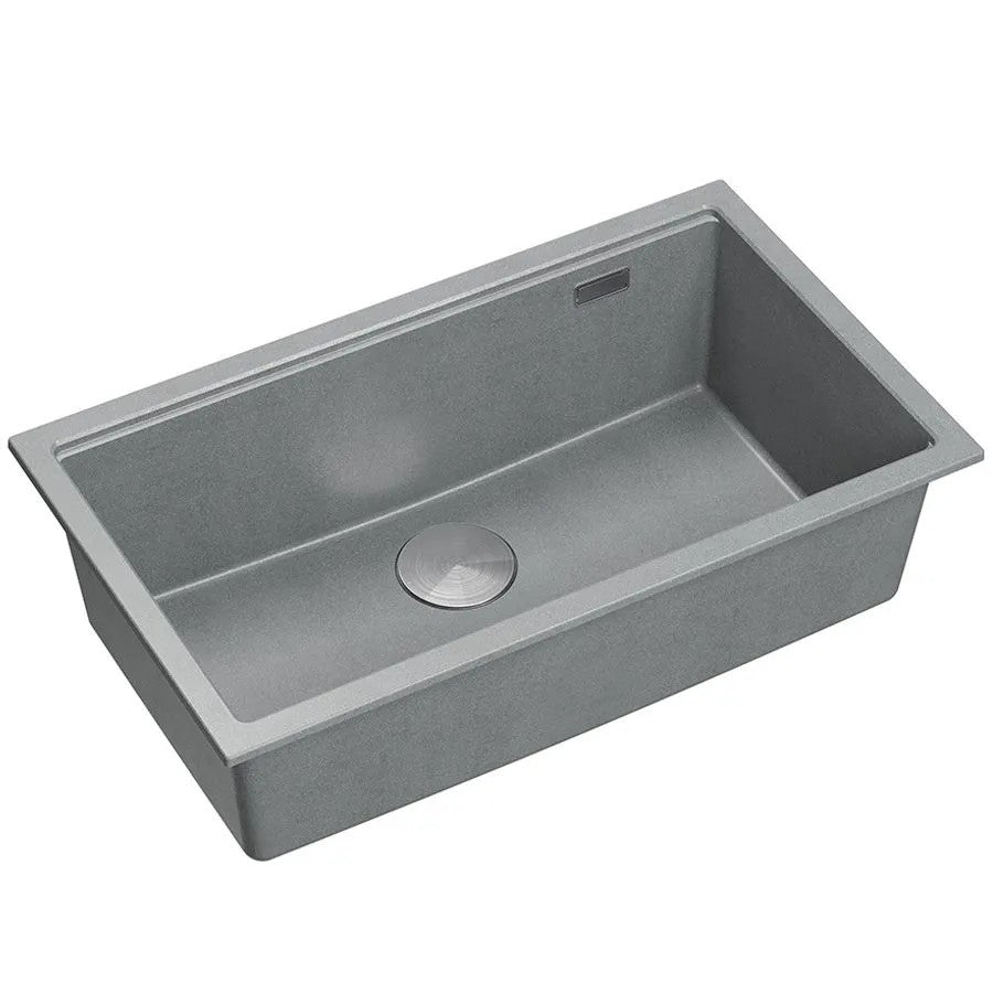 Chiuveta Din Granit Logan 110 Grey Metallic Dop Nichel Periat 9