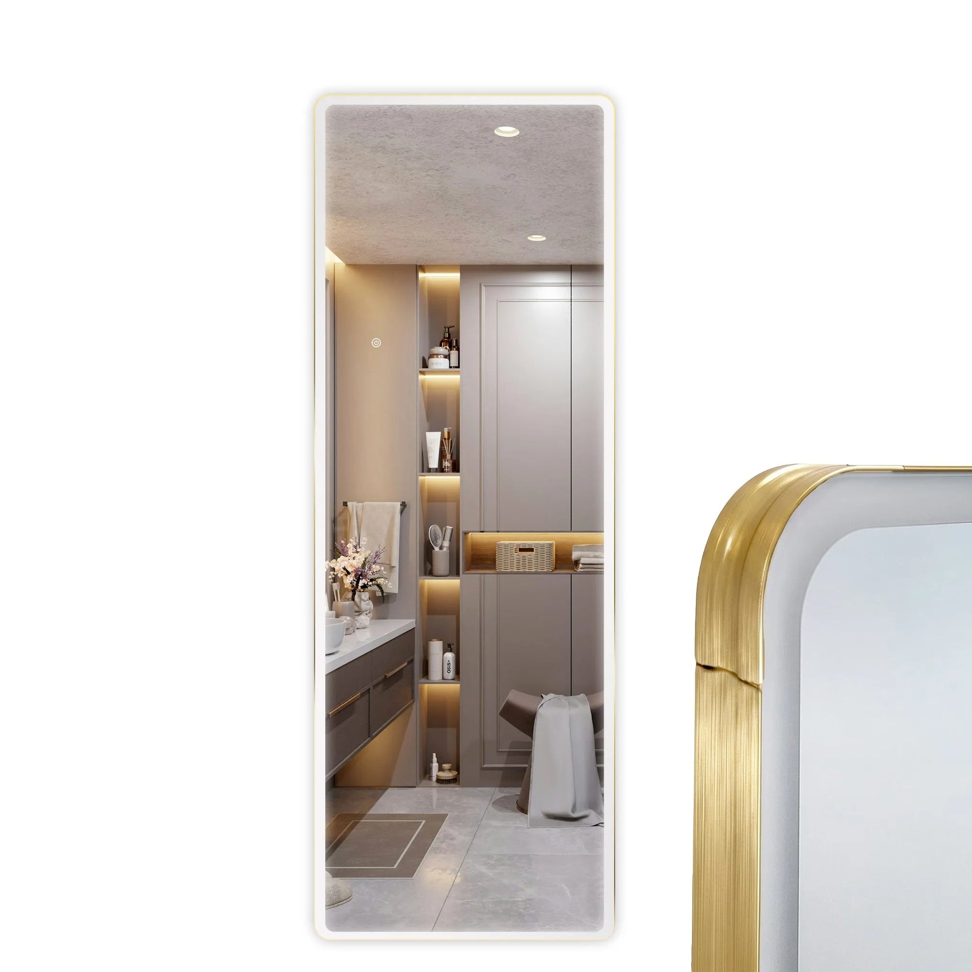 Oglindă LED Classico 50x160cm Brush Gold 9