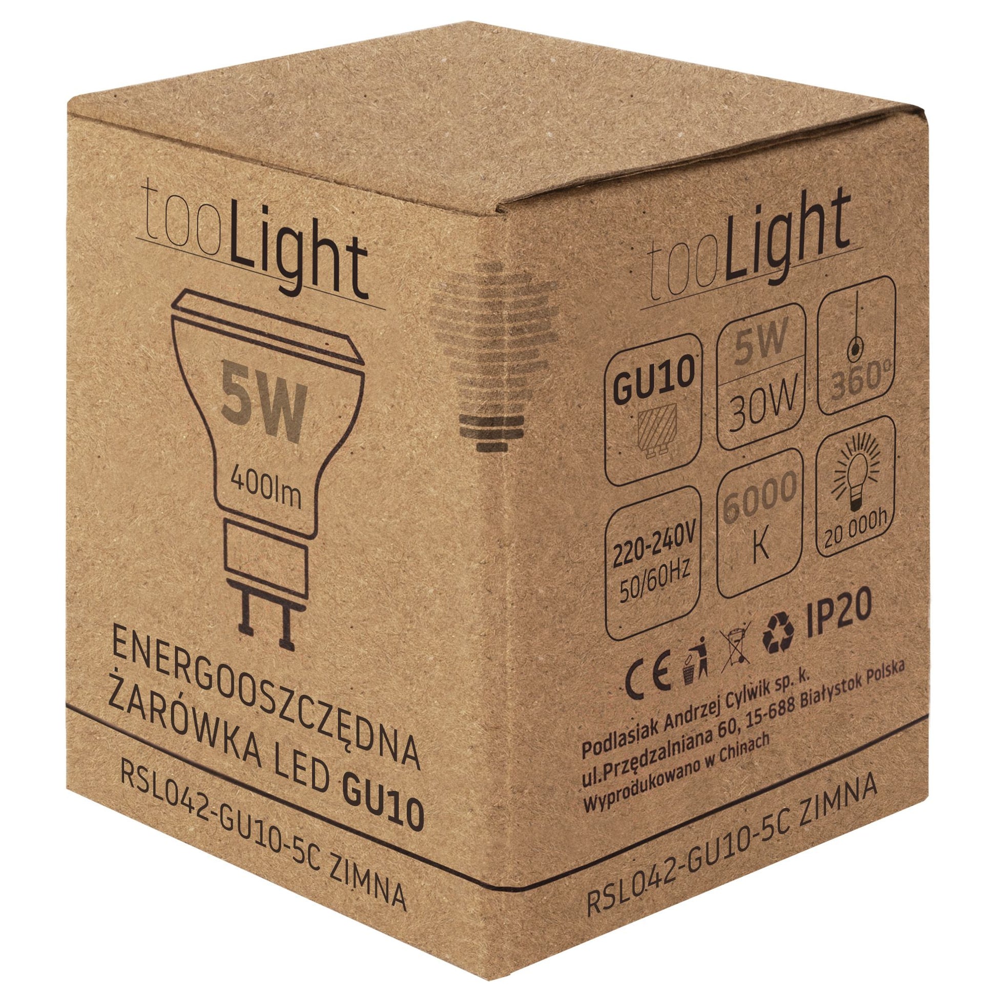 Bec cu LED RSL042 GU10 5W Cold  3