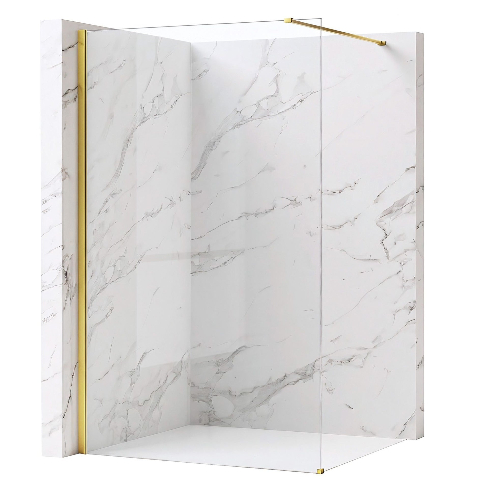Paravan de dus Rea Flexi Transparent / Gold 110  1