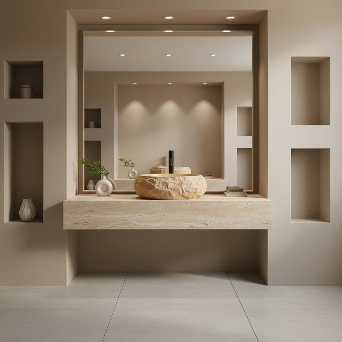 Lavoar pe blat Mika Light  Terracotta  9