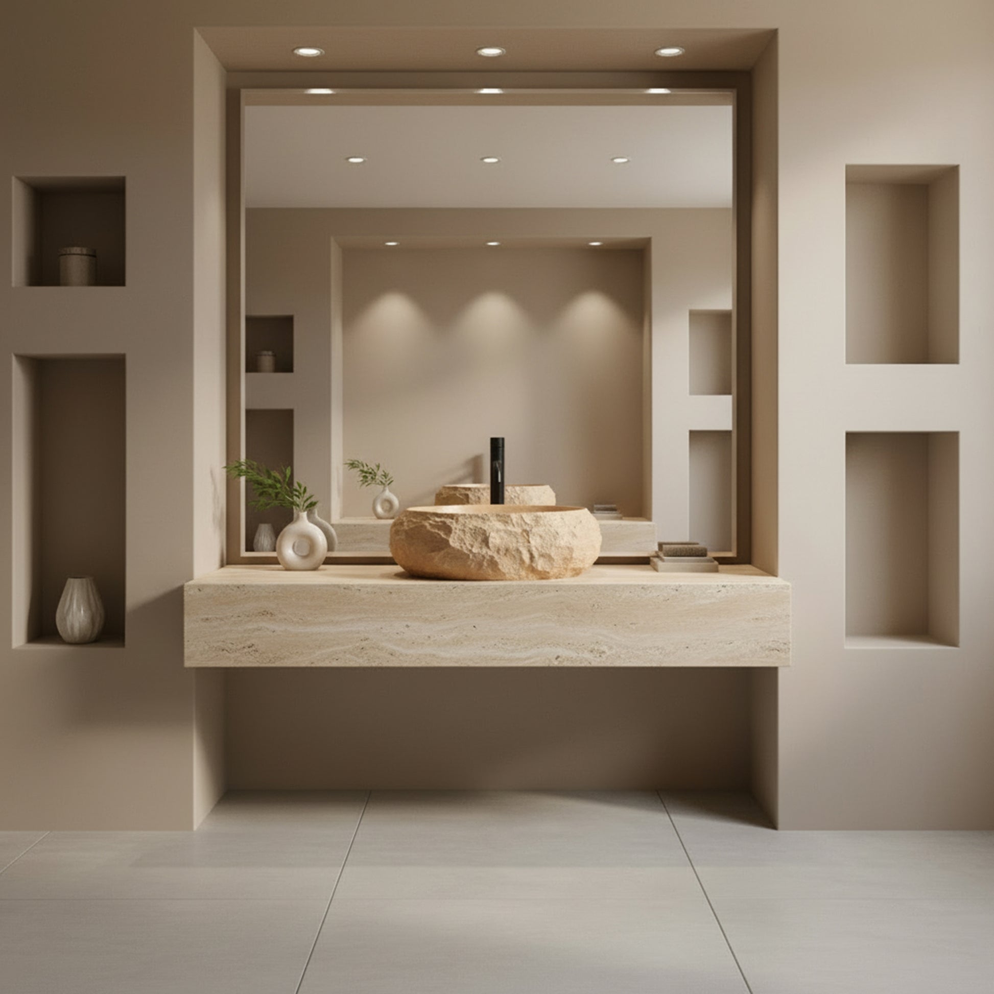 Lavoar pe blat Mika Light  Terracotta  9