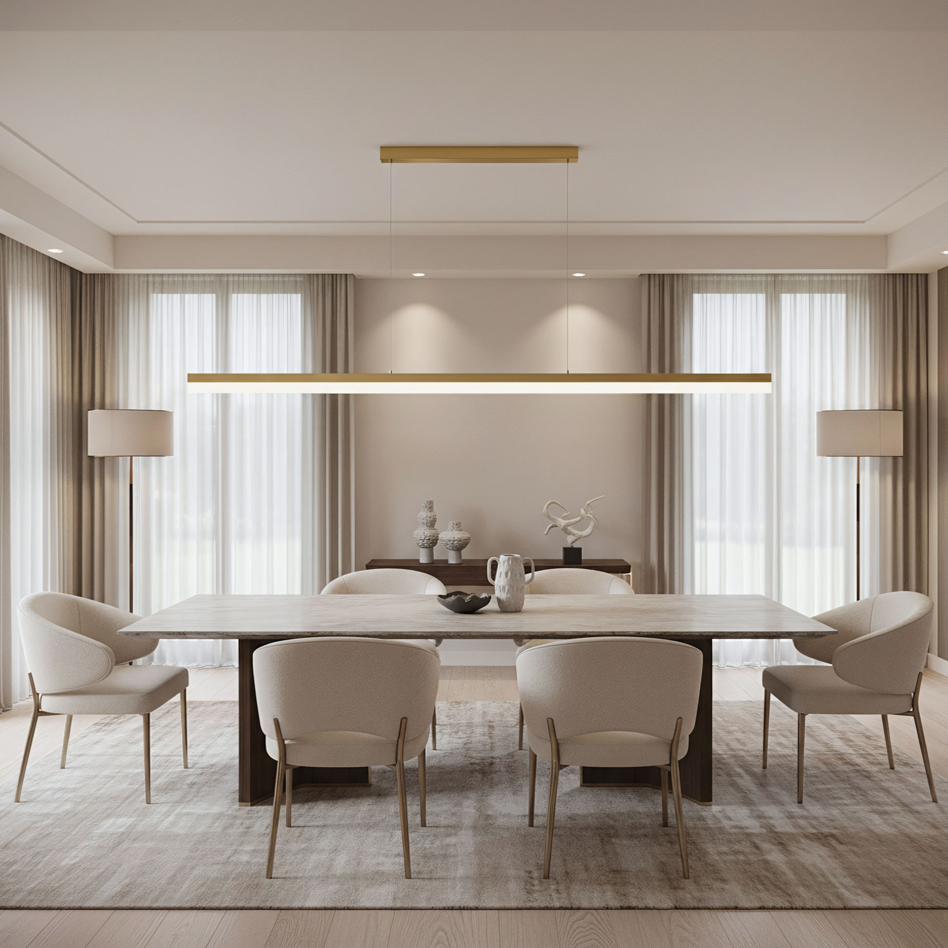 Lampă Suspendată Led App1697-cp 200 Cm Brush Gold  4