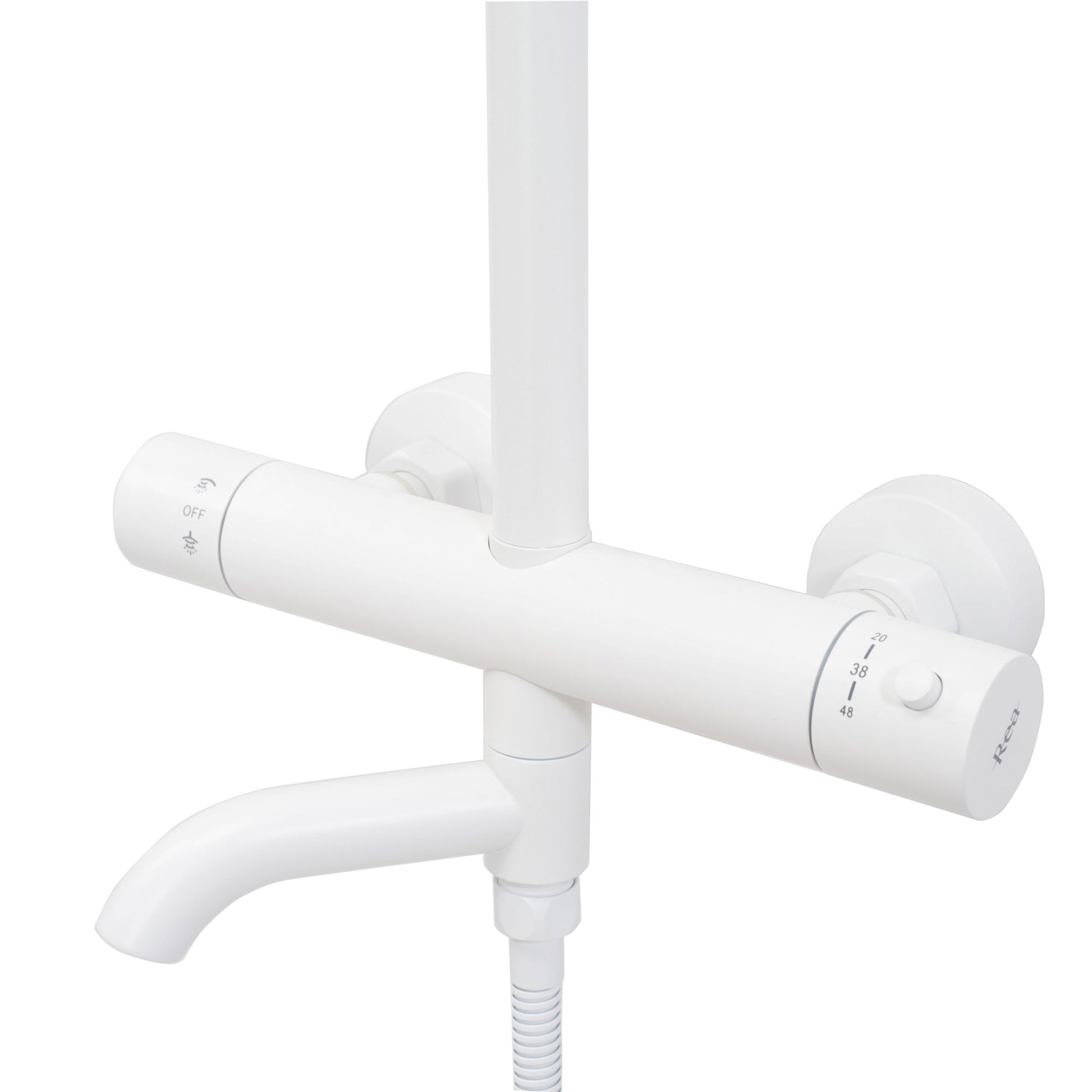 Set de dus cu termostat Lungo White Matt 2