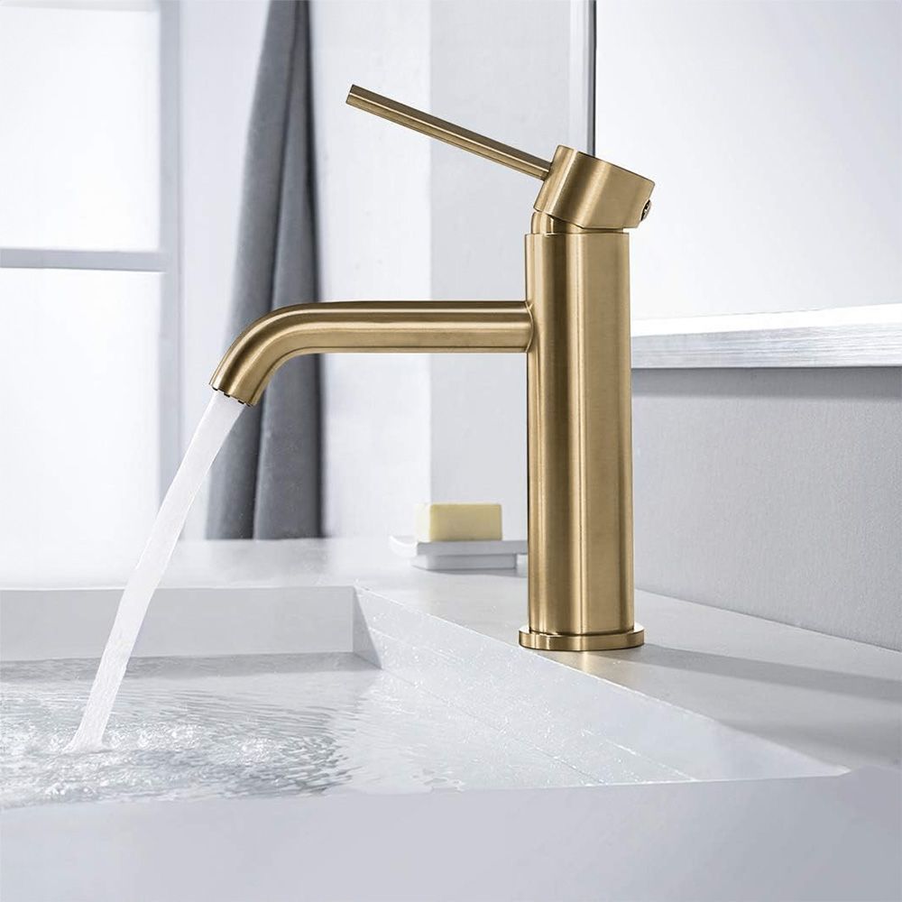 Robinet pentru lavoar Rea Lungo Gold Brush 6