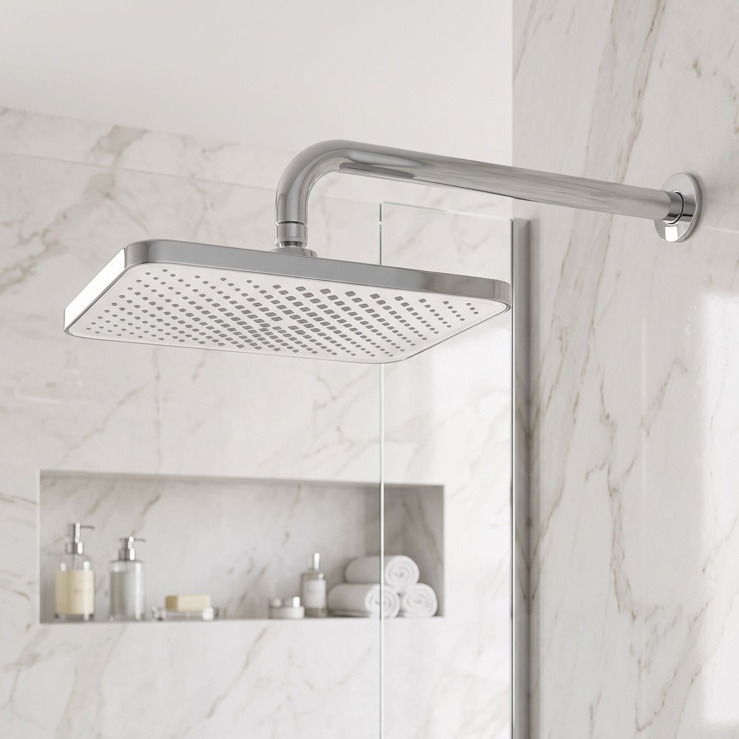 Pălărie De Duș Dreptunghiulară REA JS-032 Chrome 2