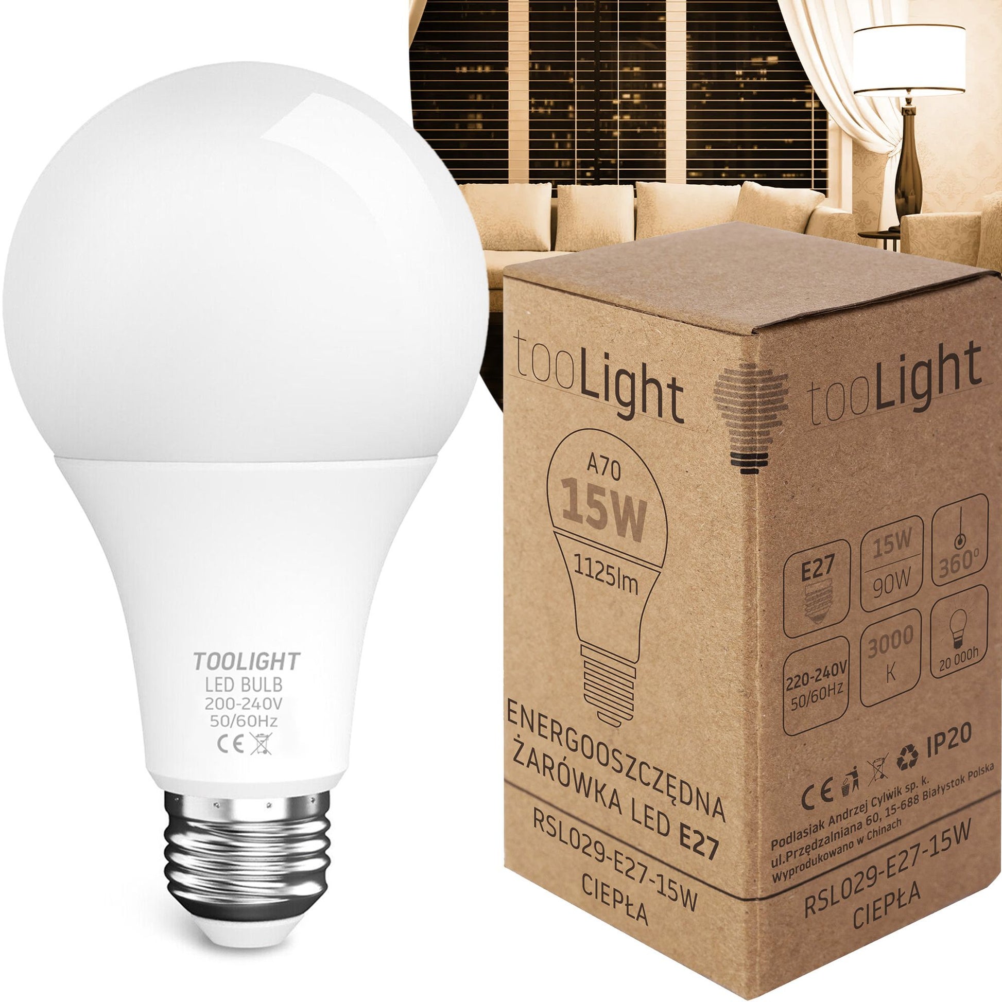 Bec cu LED RSL029 E27 15W Warm  1