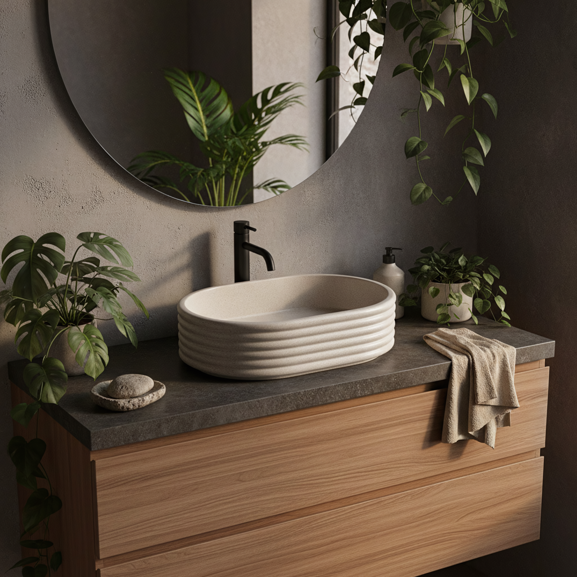 Lavoar pe blat Nicoletta Beige  7