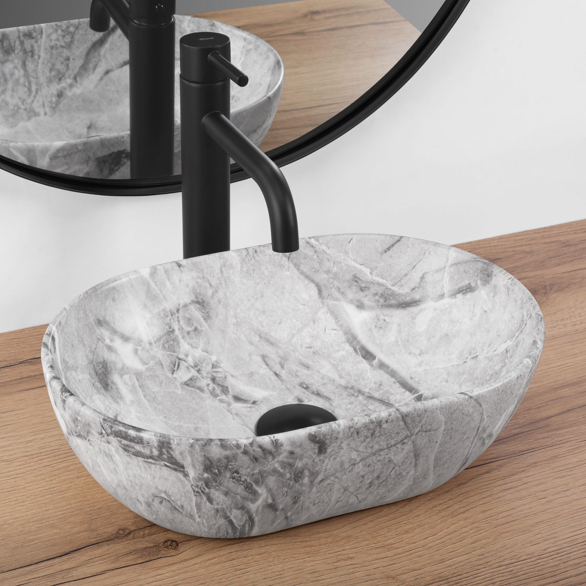 Lavoar pe blat Rea AMELIA MINI STONE MATT 2